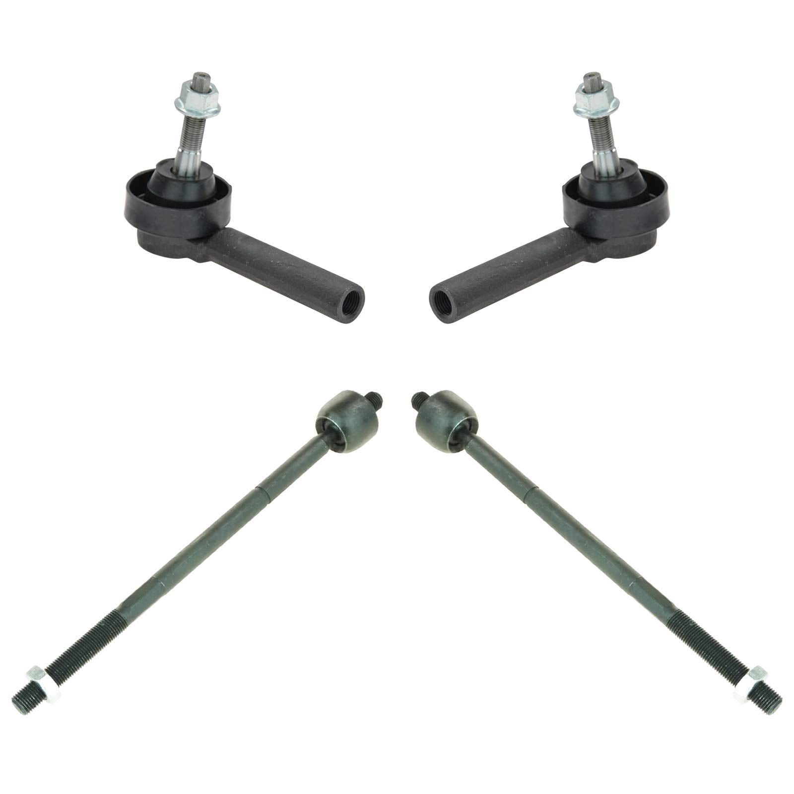 Trq Front Tie Rod Set Driver & Passenger Side Inner & Outer Compatible With 2001-2004 Chrysler Town & Country 2001-2003 Voyager