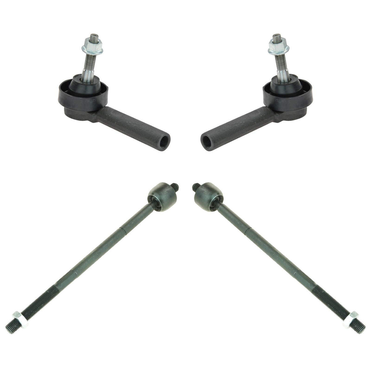 Trq Front Tie Rod Set Driver & Passenger Side Inner & Outer Compatible With 2001-2004 Chrysler Town & Country 2001-2003 Voyager