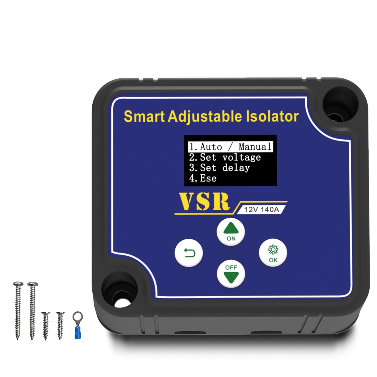 Uckasayfy Adjustable Dual Smart Battery Isolator 12V 140Amp, Voltage Sensitive Relay Vsr Compatible With Utv Marine Car Rv Boat