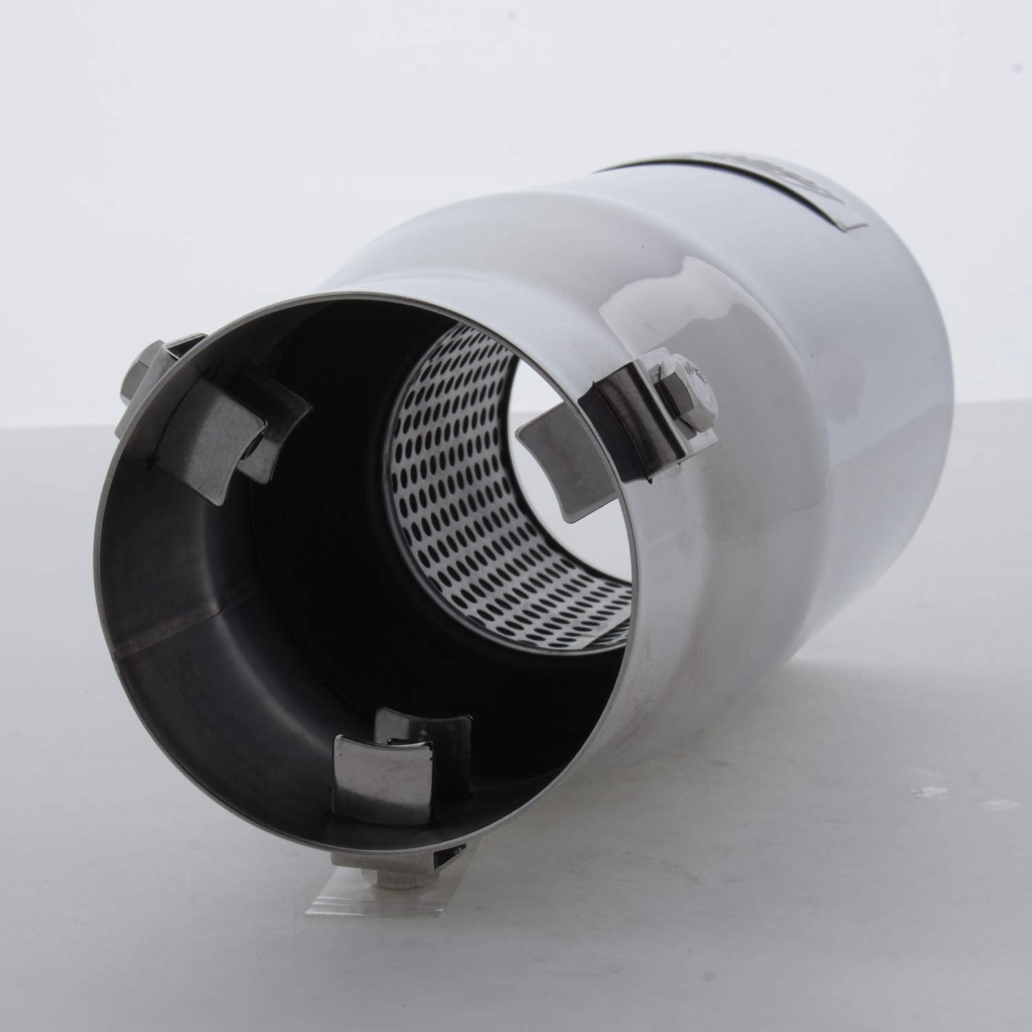 DC Sport Polished Stainless Universal Bolt On Exhaust Slant Cut Tip 2.875'' Inlet 3.75'' Outlet