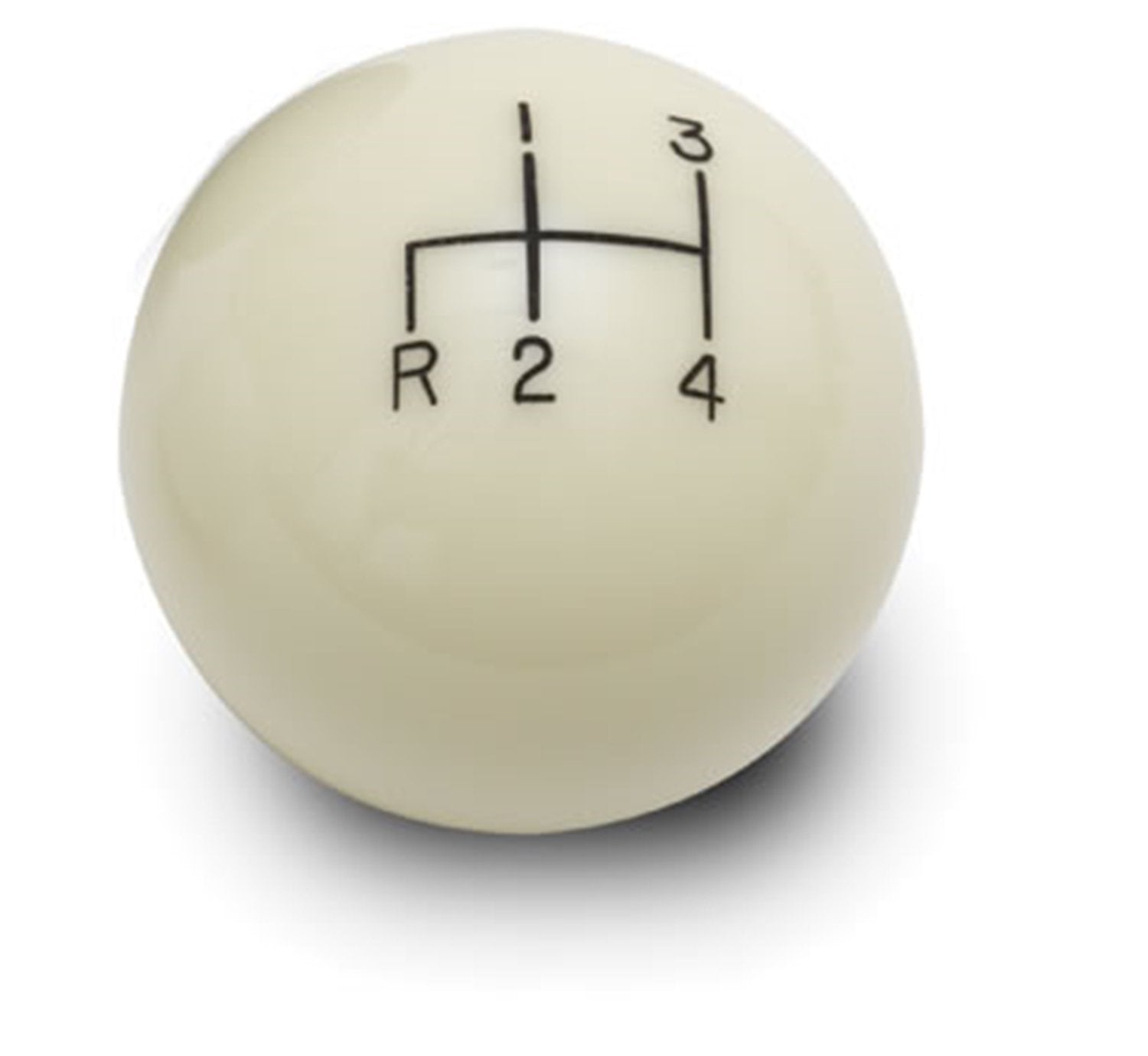 Lokar Sk-6890 Ivory 2'' 4-Speed Reverse Down Left Shift Knob