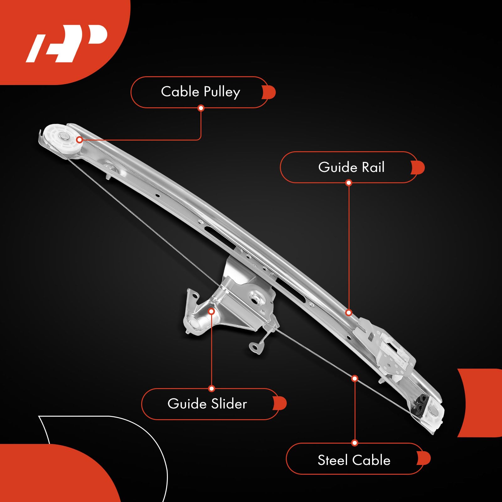 A-Premium Power Window Regulator Without Motor Replacement For Bmw E46 323I 325I 325Xi 328I 330I 330Xi Rear Left Driver Side