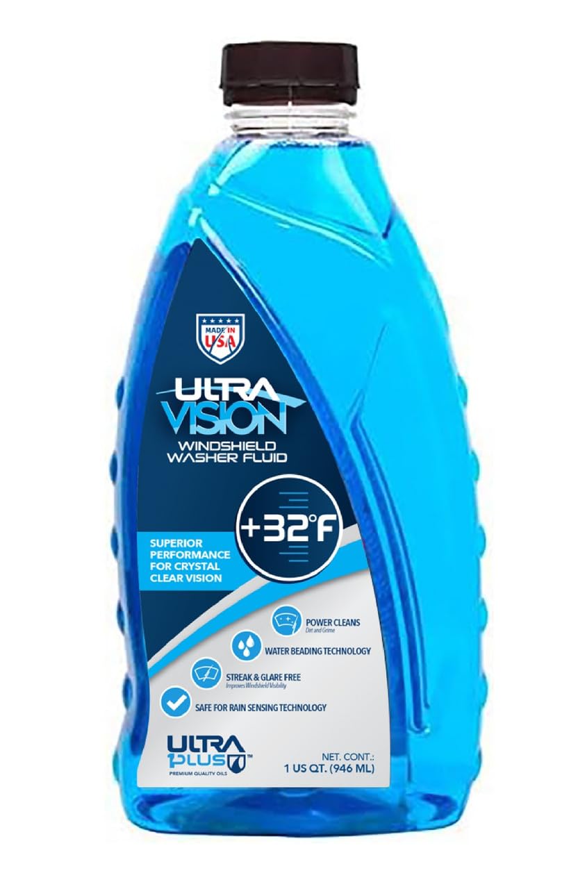 UltraVision Windshield Washer Fluid - Advanced Formula for Car Windshield Wiper Fluid Crystal-Clear Vision in Weather Conditions