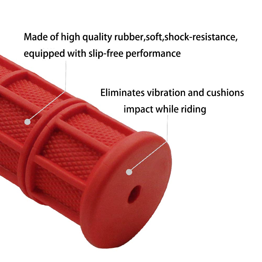 Worldmotop Motorcycle Handlebar Grips Non-Slip Soft Rubber Grips Handlebar with 7/8'' 22mm 24mm Replacement for All Off Road ATV
