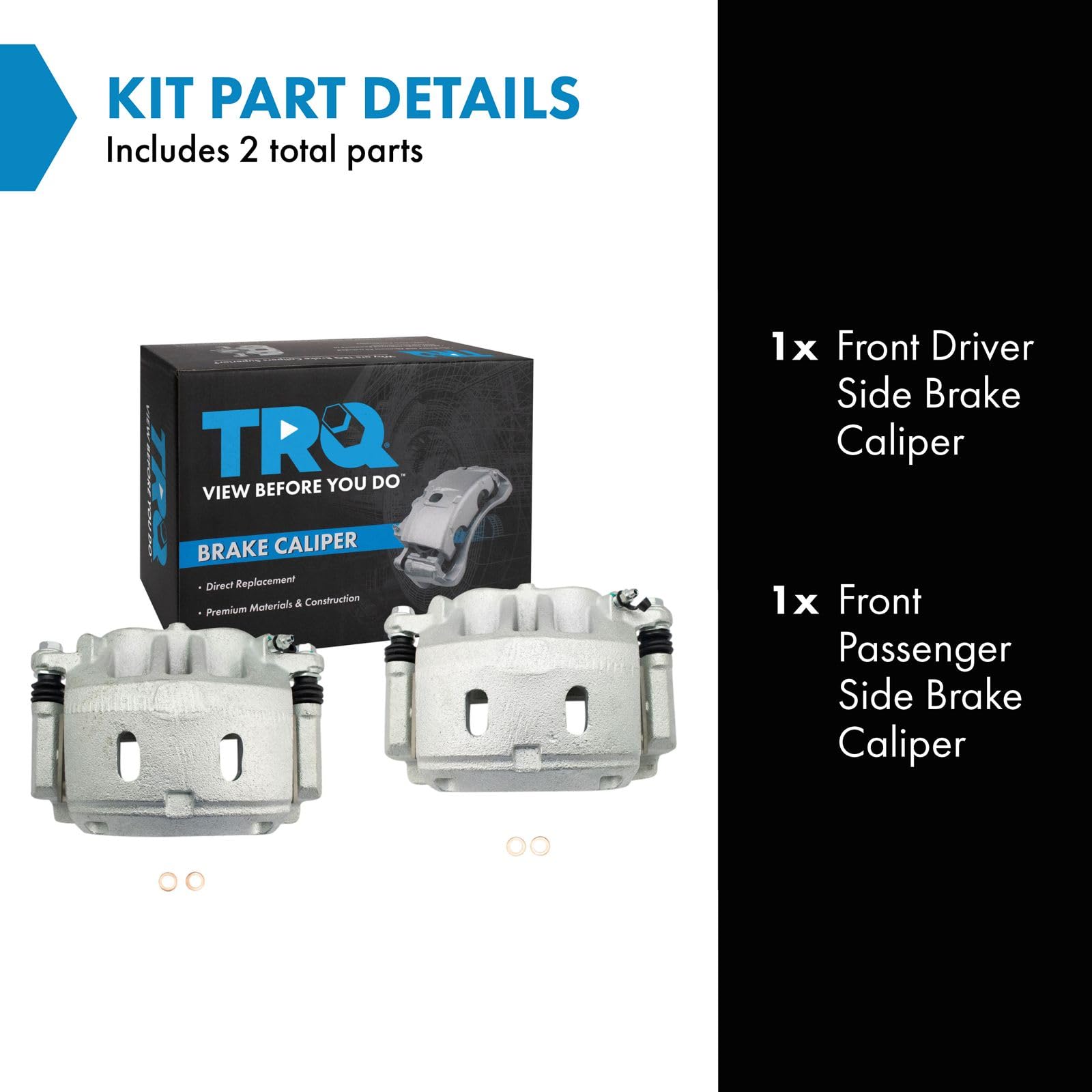 Trq Front Brake Caliper Set Compatible With 2006-2013 Infiniti Qx56 2014-2022 Qx80 2006-2023 Nissan Armada 2008-2023 Titan