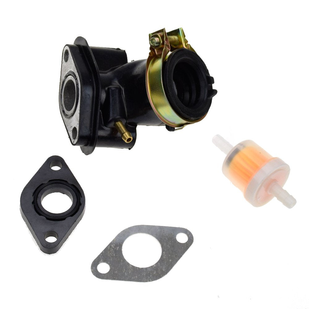 Intake Manifold Pipe Gasket Fuel Filters for GY6 50cc 139QMB Roketa Tank Sunl Taotao Sunl Jonway YY50QT VIP Future Champion Agil