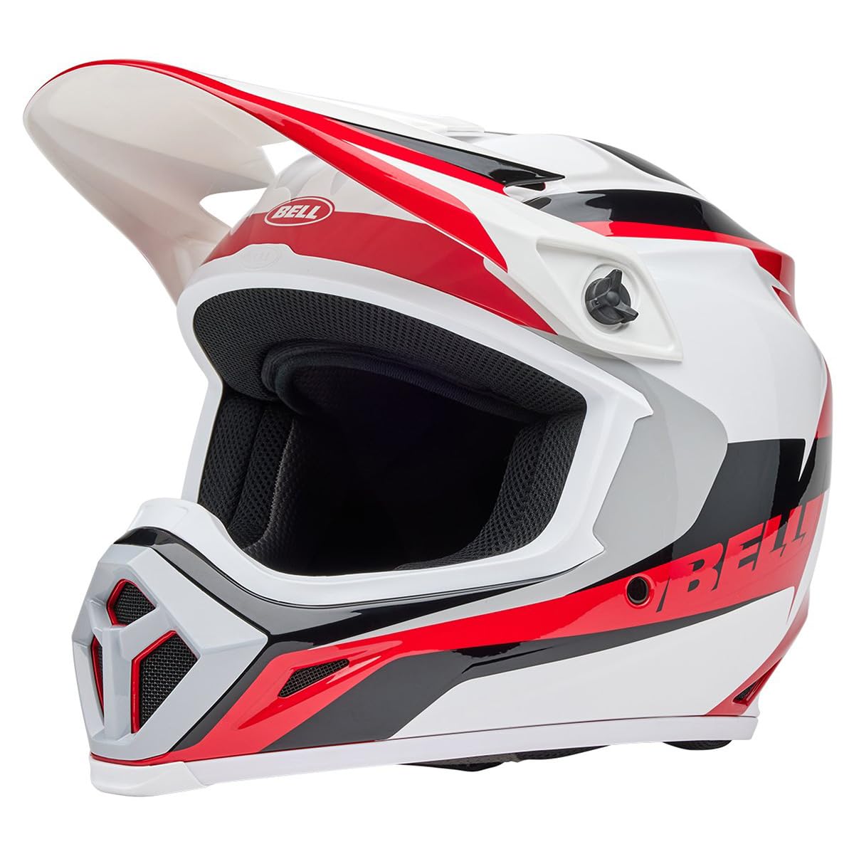 Bell Mx-9 Mips Dirt Helmet (Gloss Rift Red/White - Medium)
