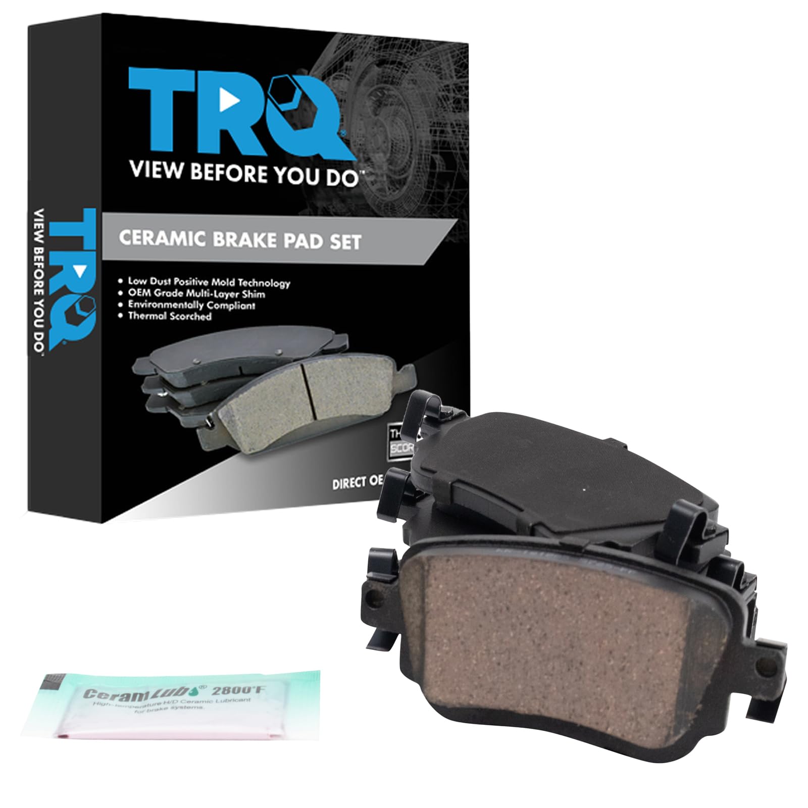 TRQ Front Brake Pads Ceramic Compatible with 2021-2023 Hyundai Kona 2016-2019 Sonata 2016-2020 Kia Optima 2017-2019 Soul 2017 So
