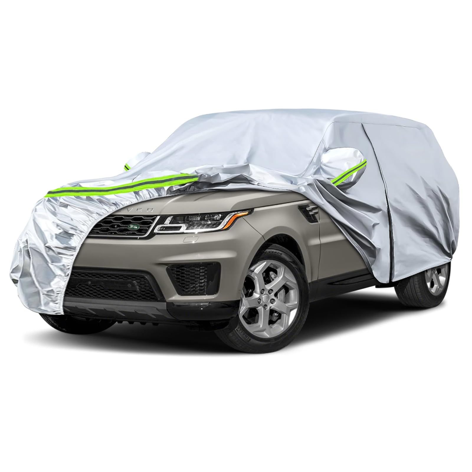 Waterproof Car Covers Replace For 2013-2025 Land Rover Range Rover Sport, 6 Layers Silver All Weather Car Cover With Zipper Door