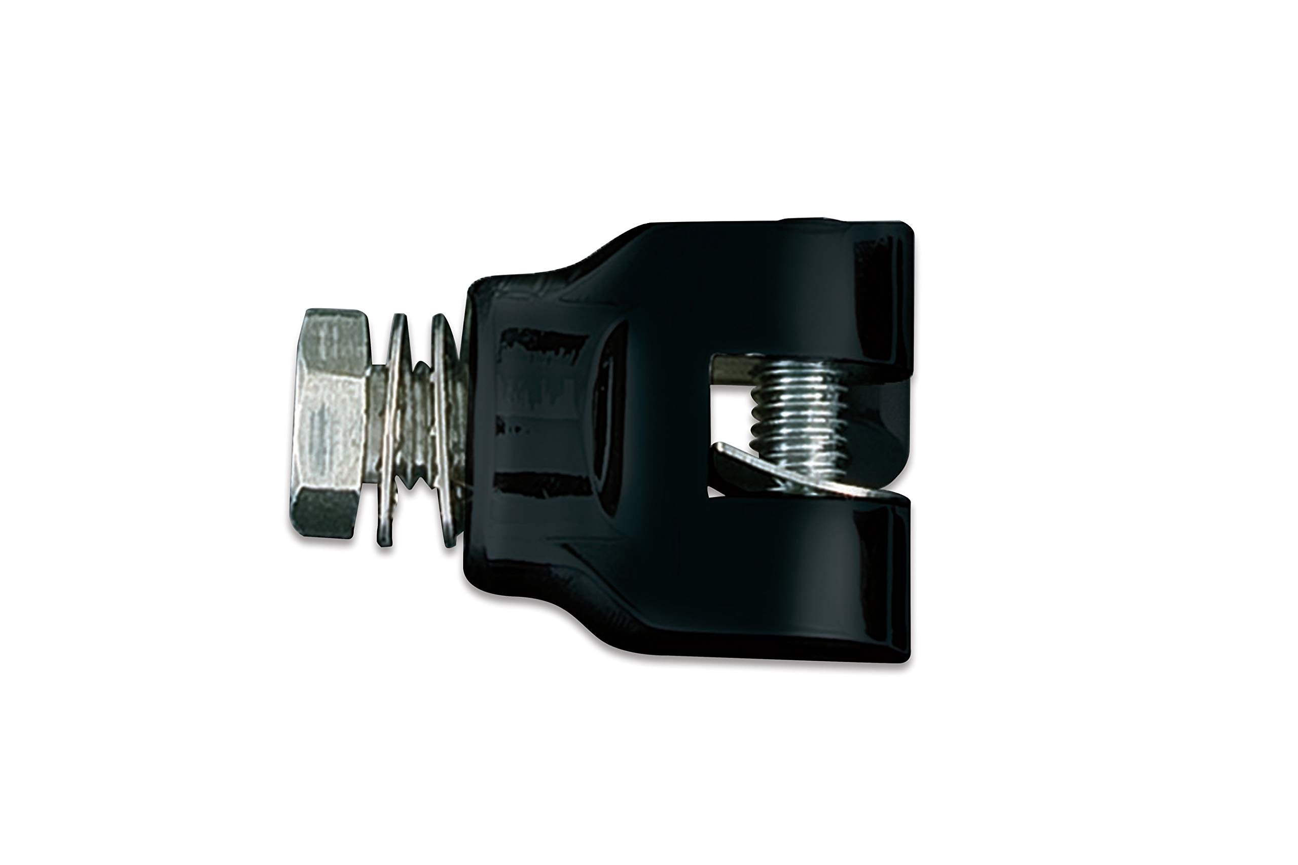 Kuryakyn 7573 Motorcycle Foot Control Component: Short Magnum Footpeg Mounts with 1/2''-13 Mounting Bolts, Gloss Black, 1 Pair