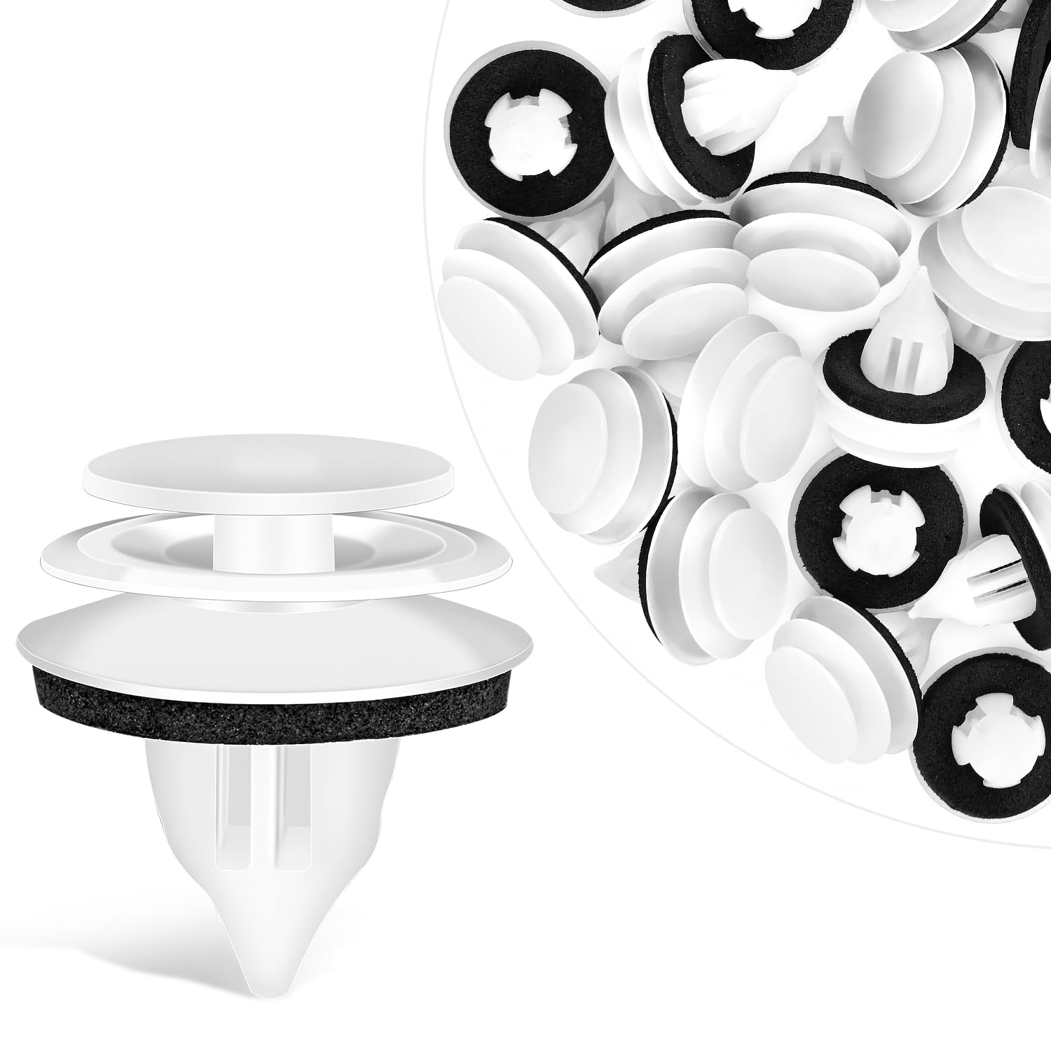 Gooacc 50Pcs Door Trim Panel Clip With Sealer Compatible With Mazda Gj6R-68-Abx Gj6R68Ab2 Mazda Miata, Rx-8,Cx-9, Mazda 3, Mazda