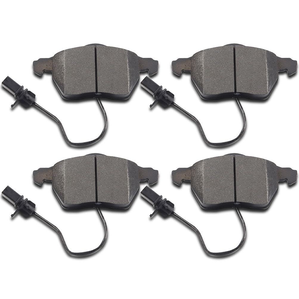 Cciyu D840 Front Semi-Metallic Disc Brake Pads Kit For Audi A4 1999-2008,For Audi A4 Quattro 1999-2006,For Audi A6 1998-2004,For