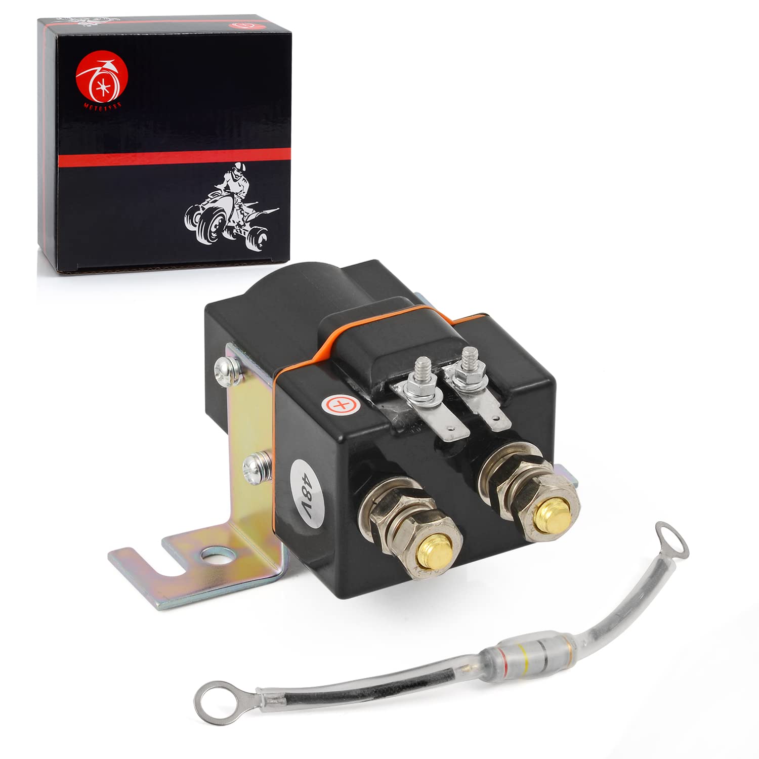 Moto1988 48 Volt Starter Solenoid Relay With Resistor 1995-Up For Club Car Ds & Precedent Golf Cart Oem 101908701 102774701