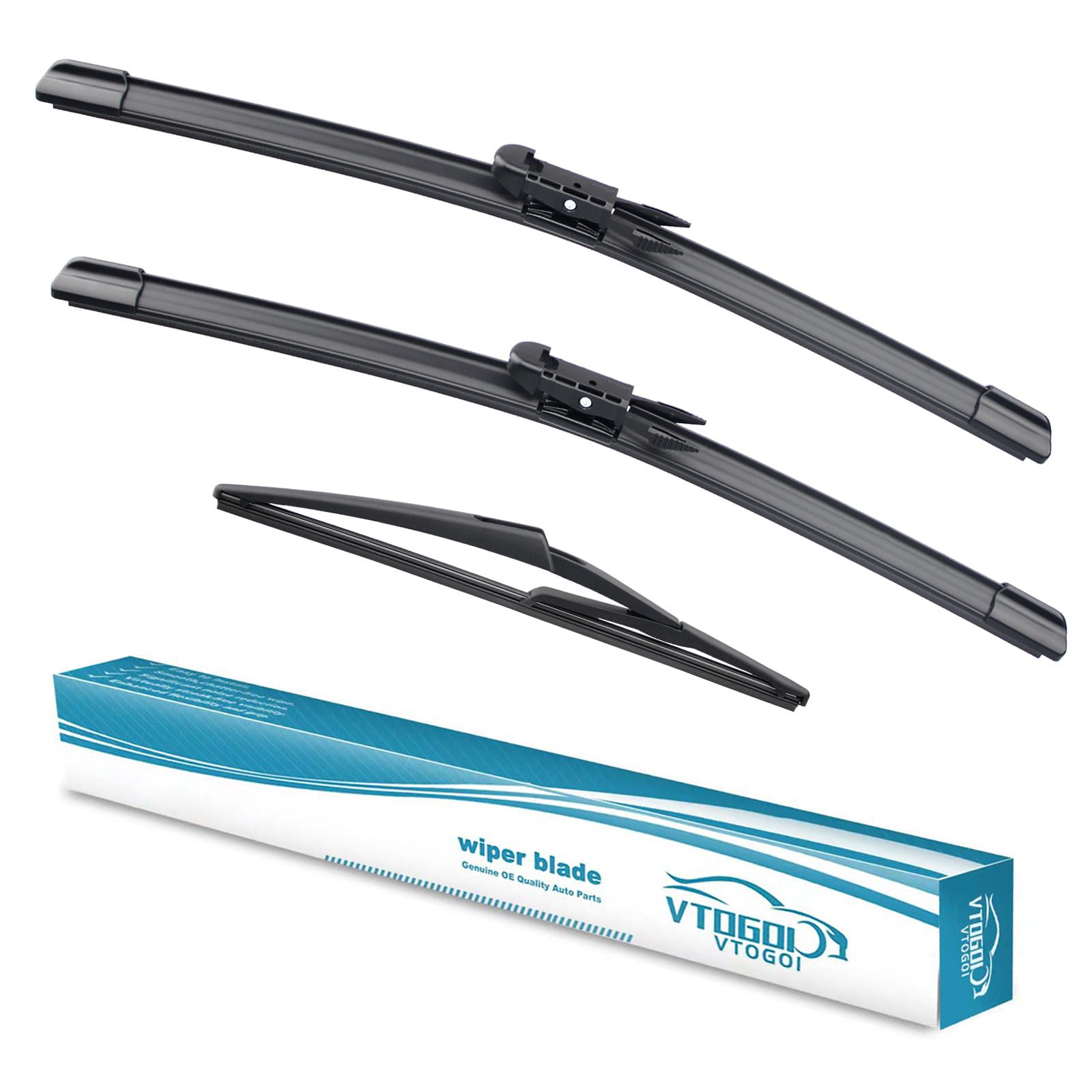 Vtogoi Wiper Blades With Rear Wiper Blades Set For Mini Cooper Countryman 2013-2016,Automotive Replacement Windshield Wiper Blad