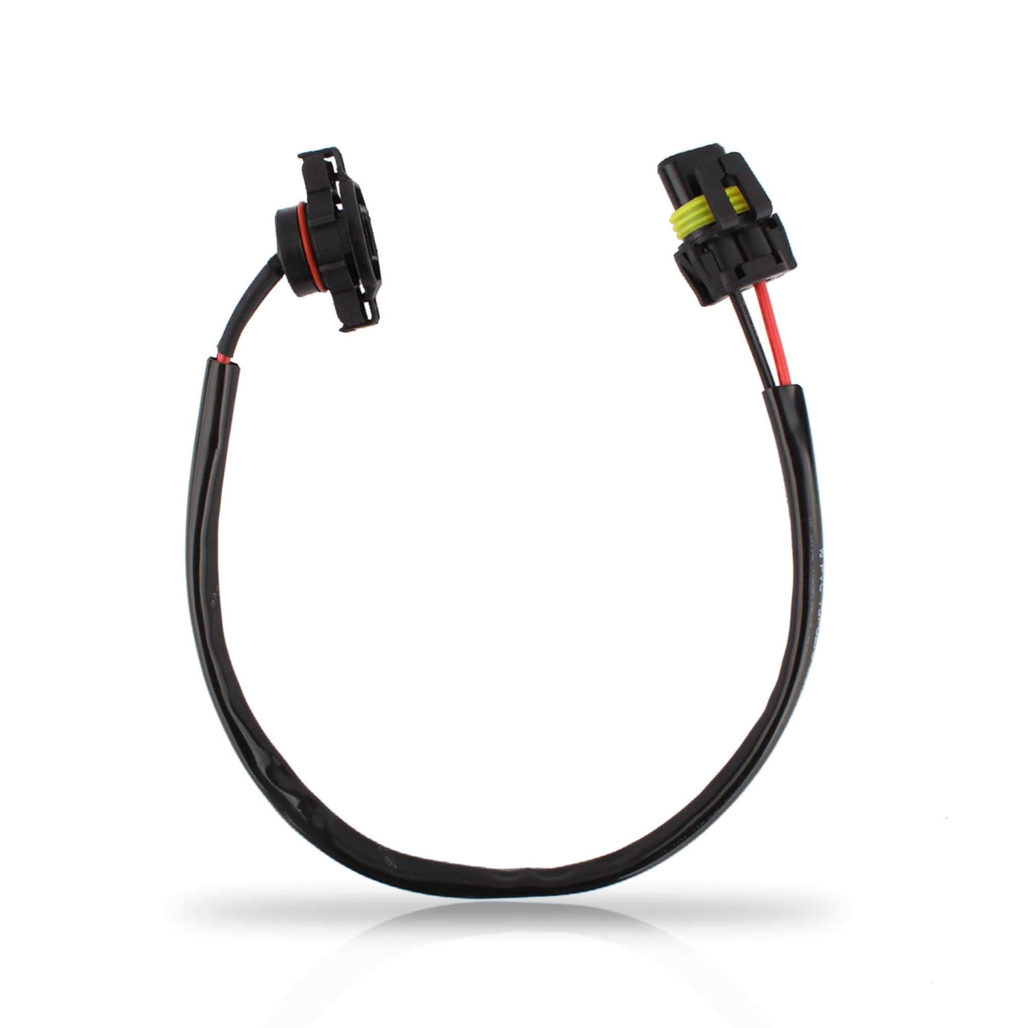 Tomall 5202 H16 To 9005 9006 Wire Harness Socket Connector For Light Bulb Retrofit Conversion Kit(Pack Of 2)