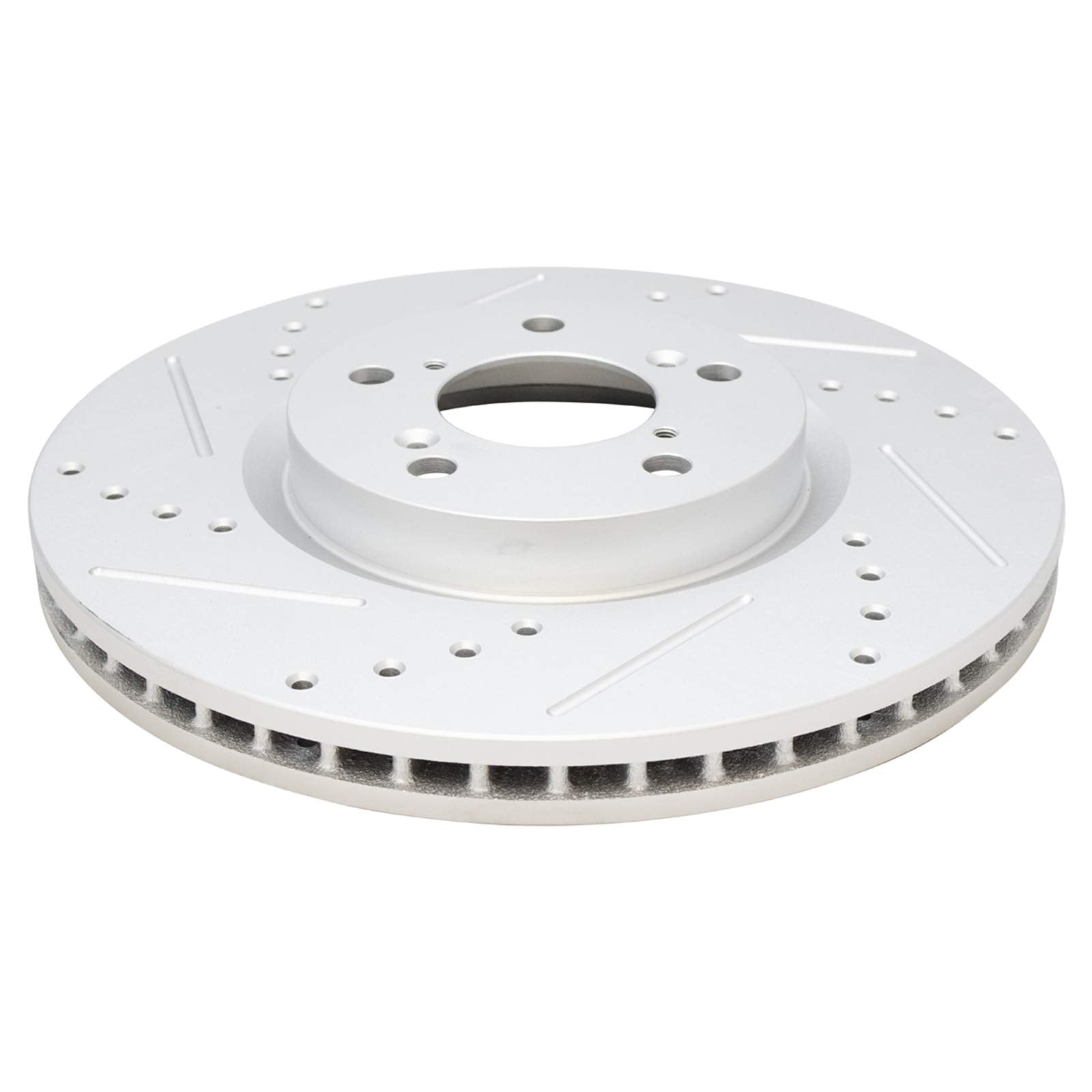 Trq Front Performance Brake Rotors Set Premium G-Coated Cross Drilled & Slotted Compatible With 2007-2013 Acura Mdx 2014-2020 Rl