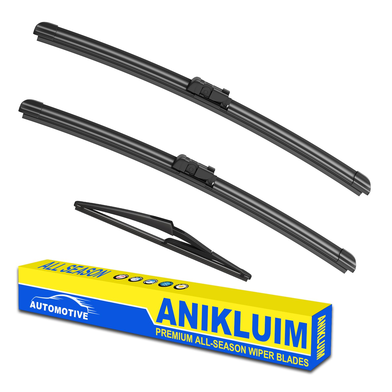 Anikluim 26''+23'' Wiper Blades With 12'' Rear Wiper Blade Set Replacement For Mercedes-Benz Windshield Wipers Original Factory