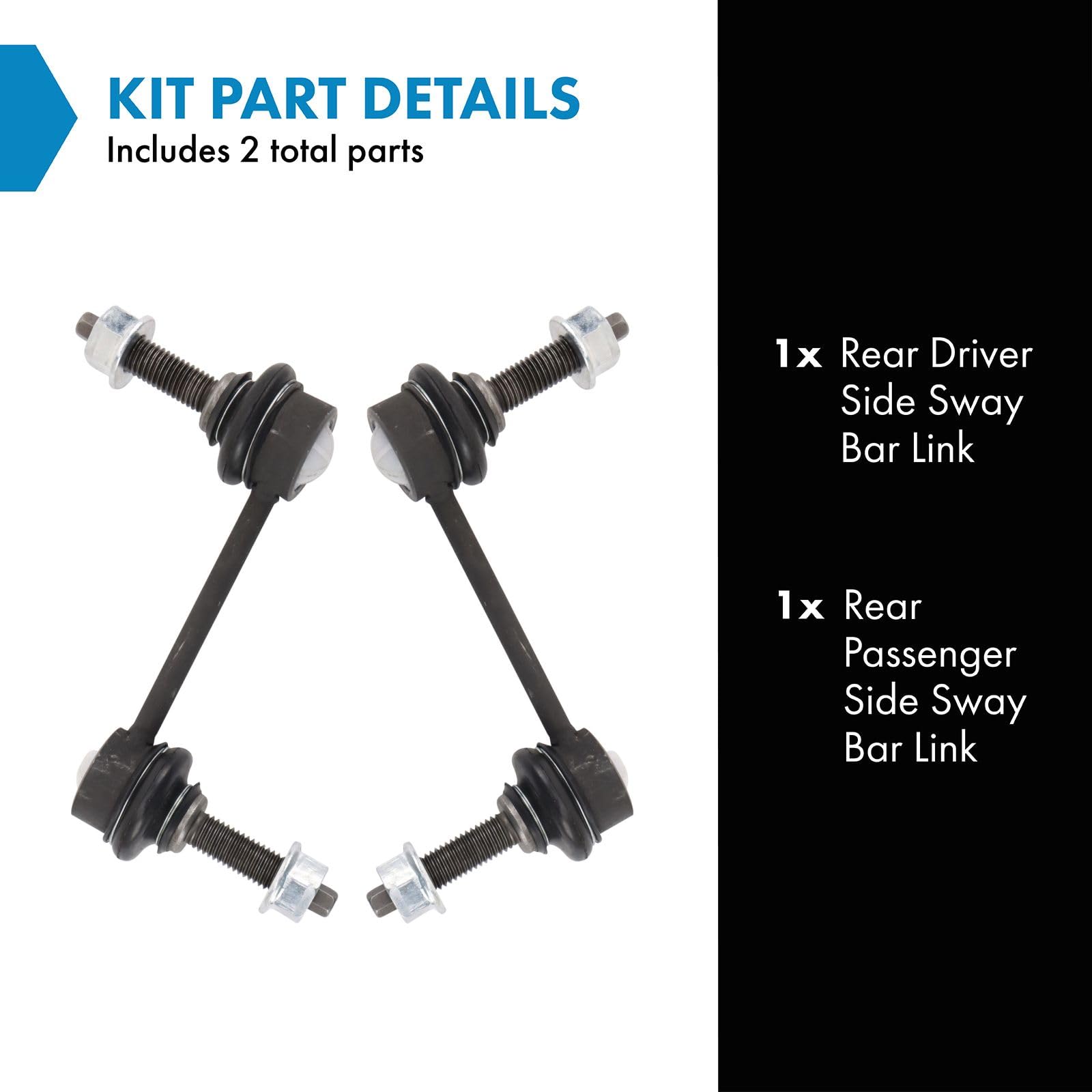 Trq Rear Sway Bar Stabilizer Link Set Compatible With 2005-2009 Land Rover Lr3 2010-2016 Lr4 2006-2013 Range Rover Sport