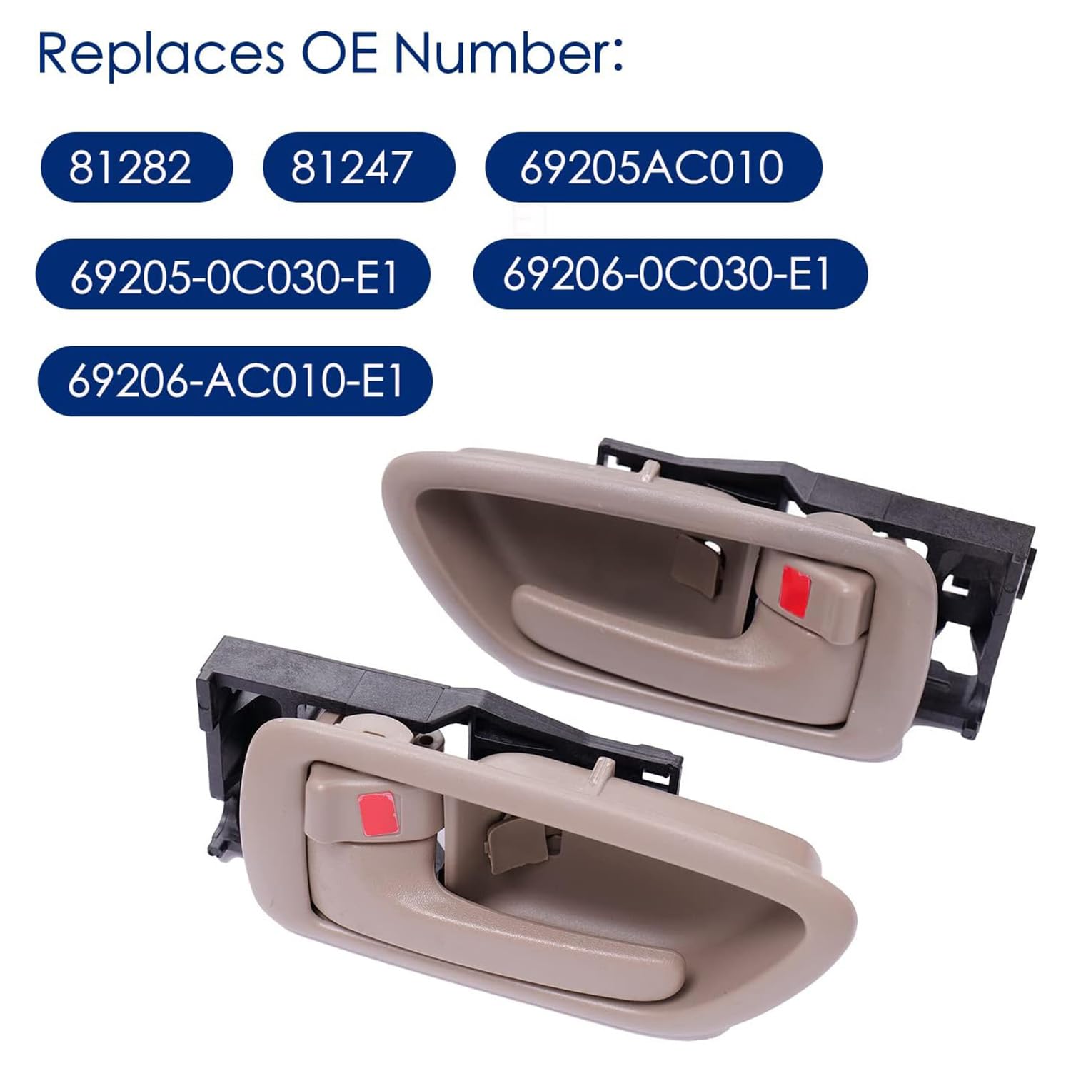 Lcyolada Interior Door Handles Driver & Passenger Side for 2000-2004 Toyota Avalon,2001-07 Toyota Sequoia,2004-06 Toyota Tundra(