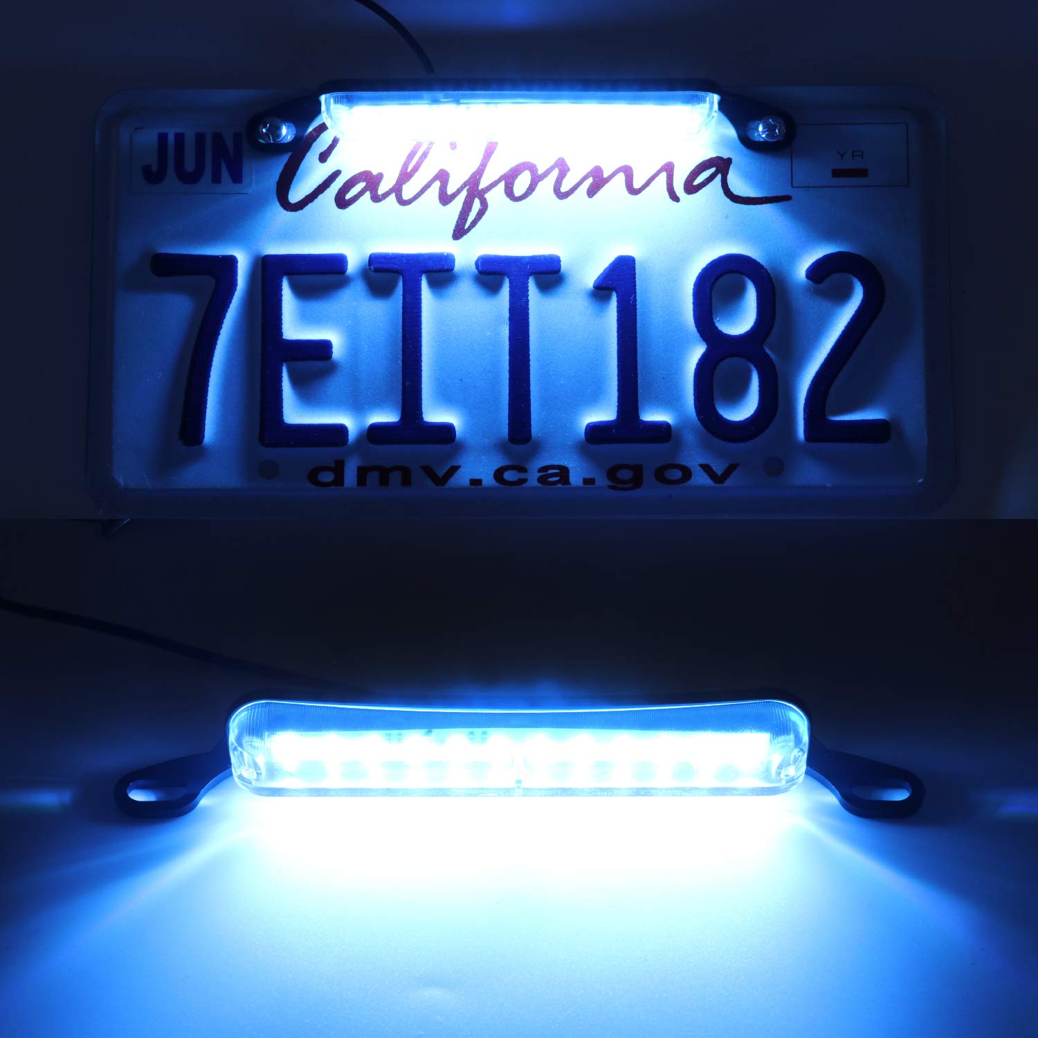 Livtee License Plate Light, Extremely Bright Led License Plate Lights Assembly For Trailer Utv Atv Truck Rv Boat, Ice Blue