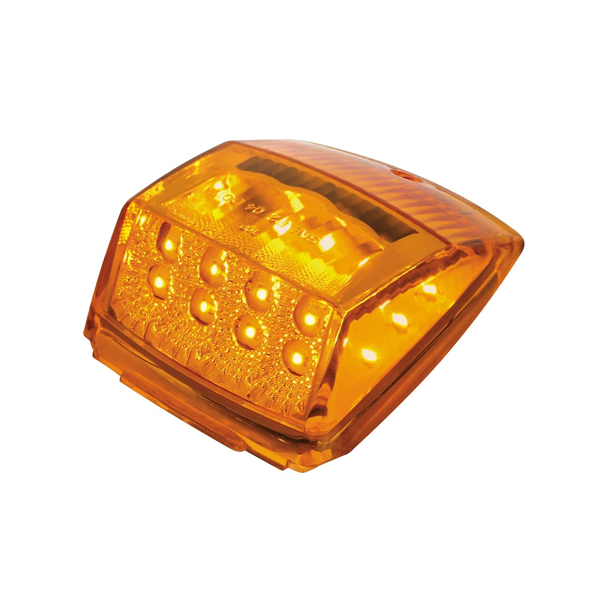 United Pacific 39527 17LED Reflector Square Cab Light, Polycarbonate Lens, Reflective Chrome Inner Housing, DOT/SAE - Amber LED/
