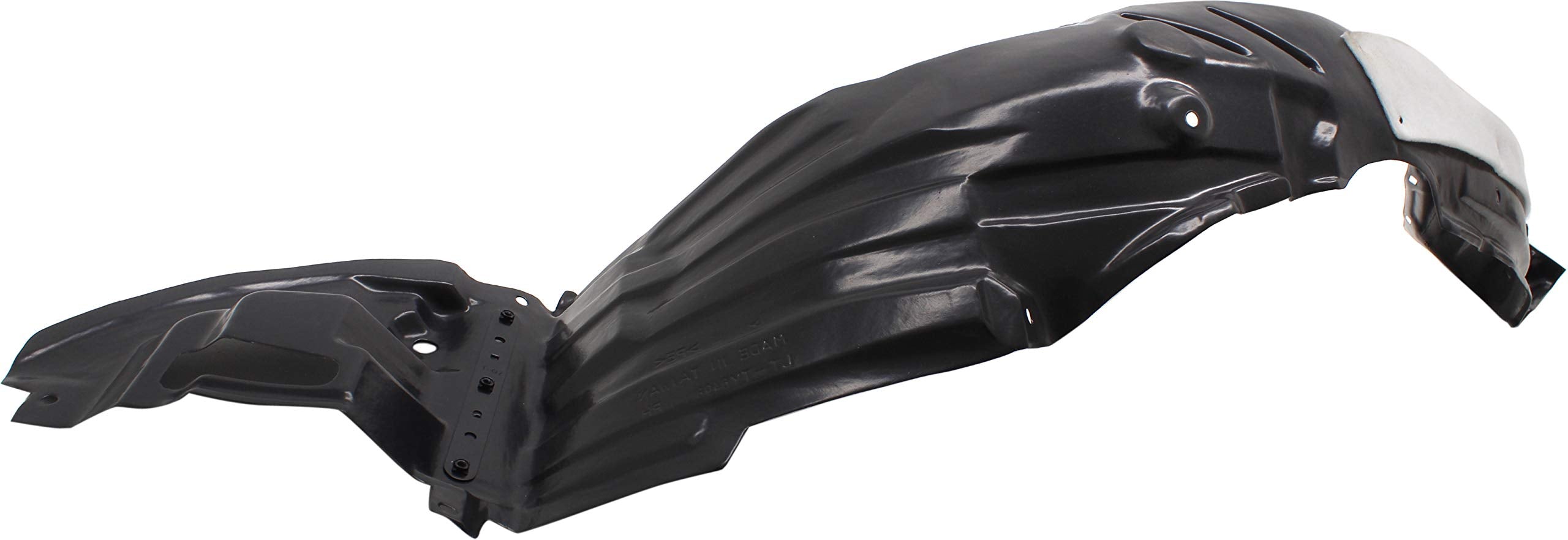 Evan Fischer Fender Liner for 2017-2019 Toyota Corolla, Front Passenger Side, Black, Plastic Material