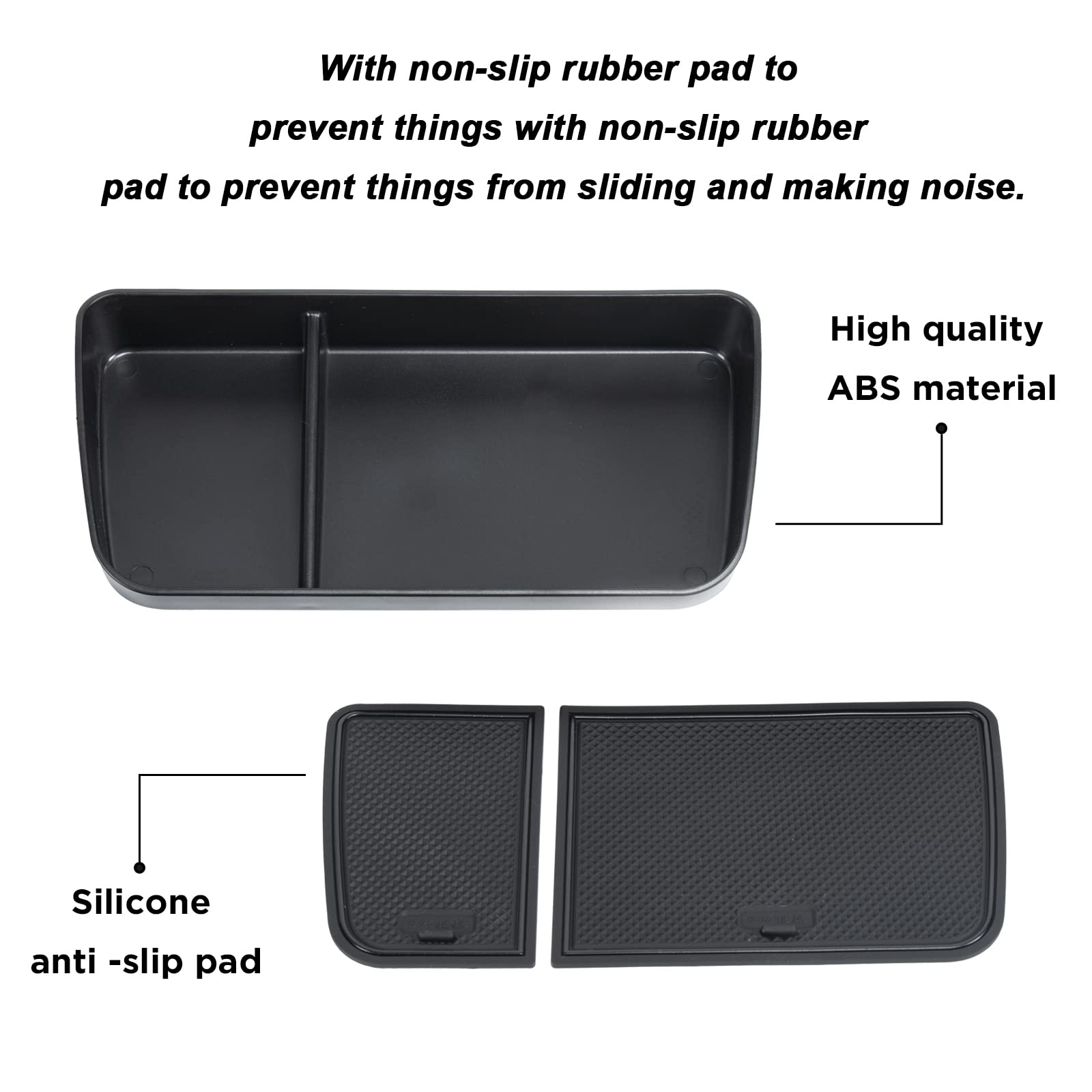 Neepiar Center Console Dash Storage Tray Compatible With 2019-2022 2023 2024 Toyota Rav4 Abs Material Center Console Organizer S