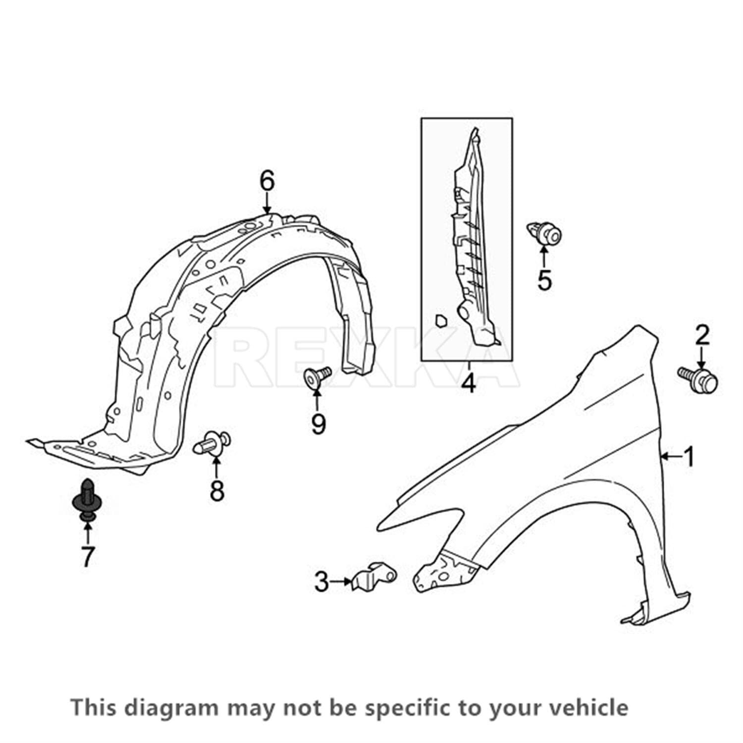 Rexka 20Pcs Fender Liner Splash Shield Bumper Retainer Clips Fastner 91512-Sx0-003 Fits Honda Acura Accord Civic Cr-Z Fit Insigh