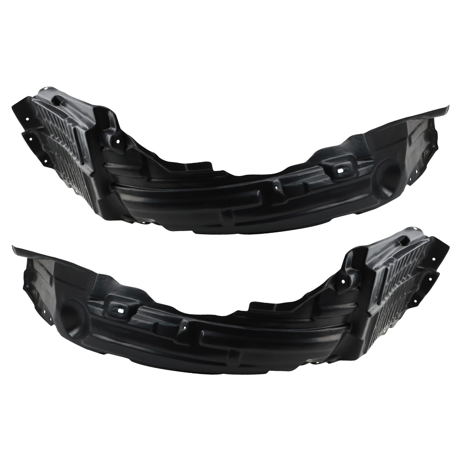 Trq Front Inner Fender Liner Set Compatible With 2010-2015 Mitsubishi Lancer Mi1248131 Mi1249123