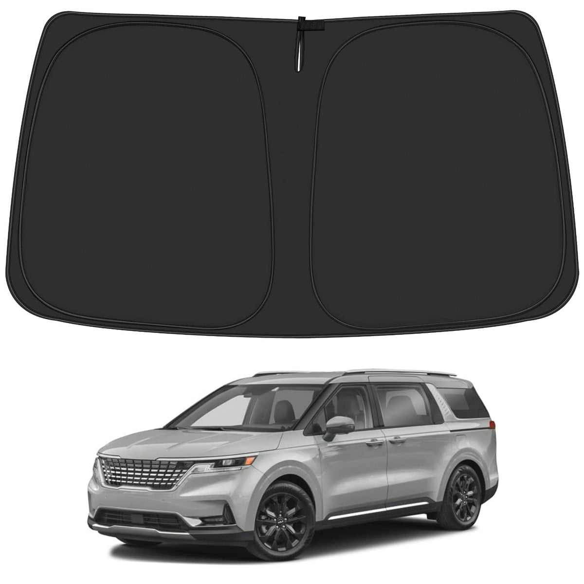ULROLIT Windshield Sun Shade for 2022 2023 2024 2025 Kia Carnival Accessories, Foldable Window Sunshade Sun Visor Protector, Fro