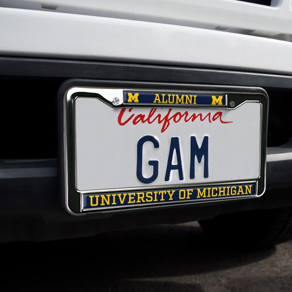 GRAPHICS & MORE University of Michigan Alumni Metal License Plate Frame - Full Size, Wolverines Color