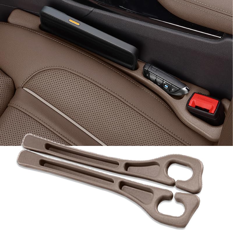 Car Seat Gap Filler 2 Pack, Universal Fit Pu Leather Car Seat Gap Plug To Fill The Gap Between Seat And Console, Car Seat Crevic