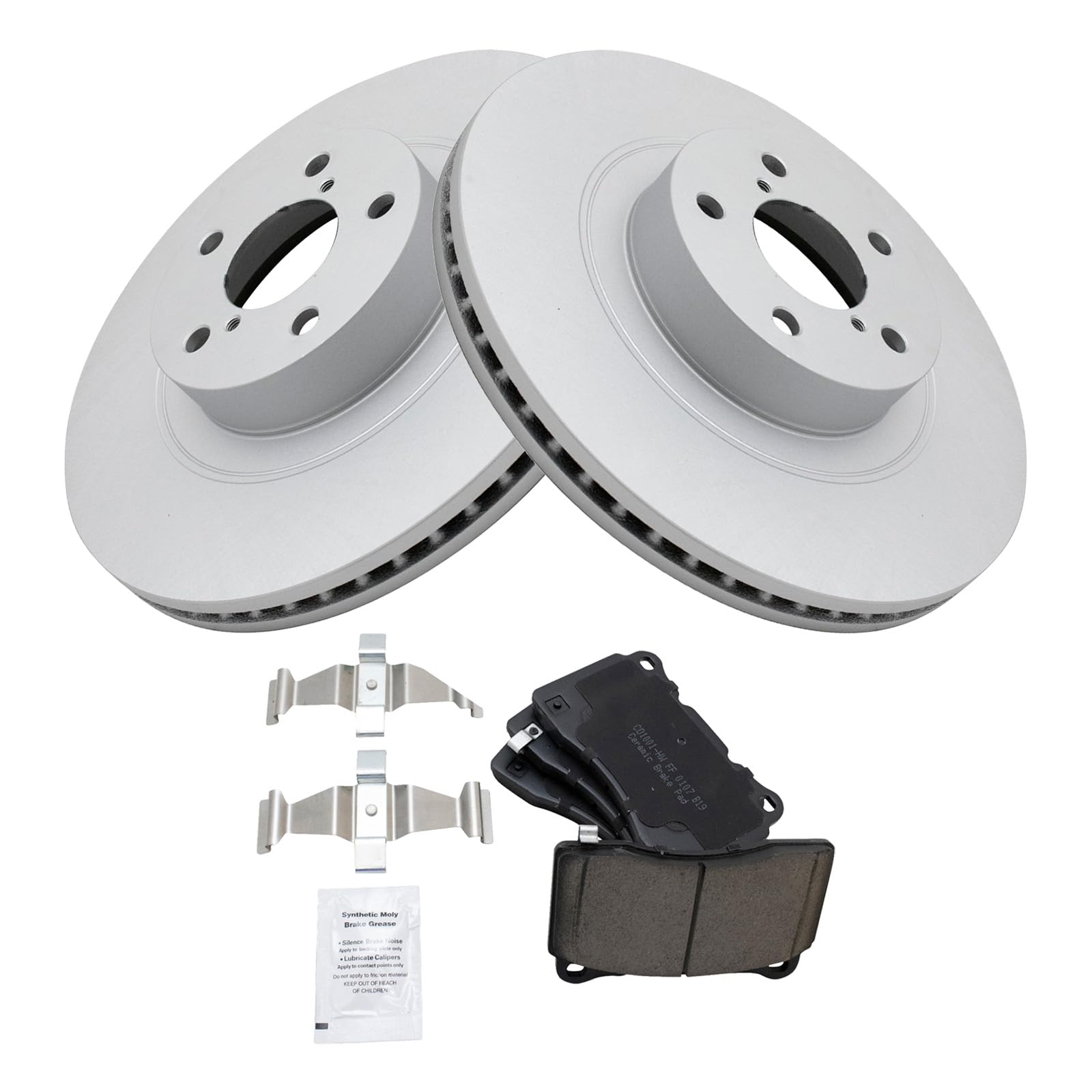 Trq Front Brake Pad & Rotor Kit Brake Pads Brake Rotor Ceramic Compatible With 2019 Toyota 86