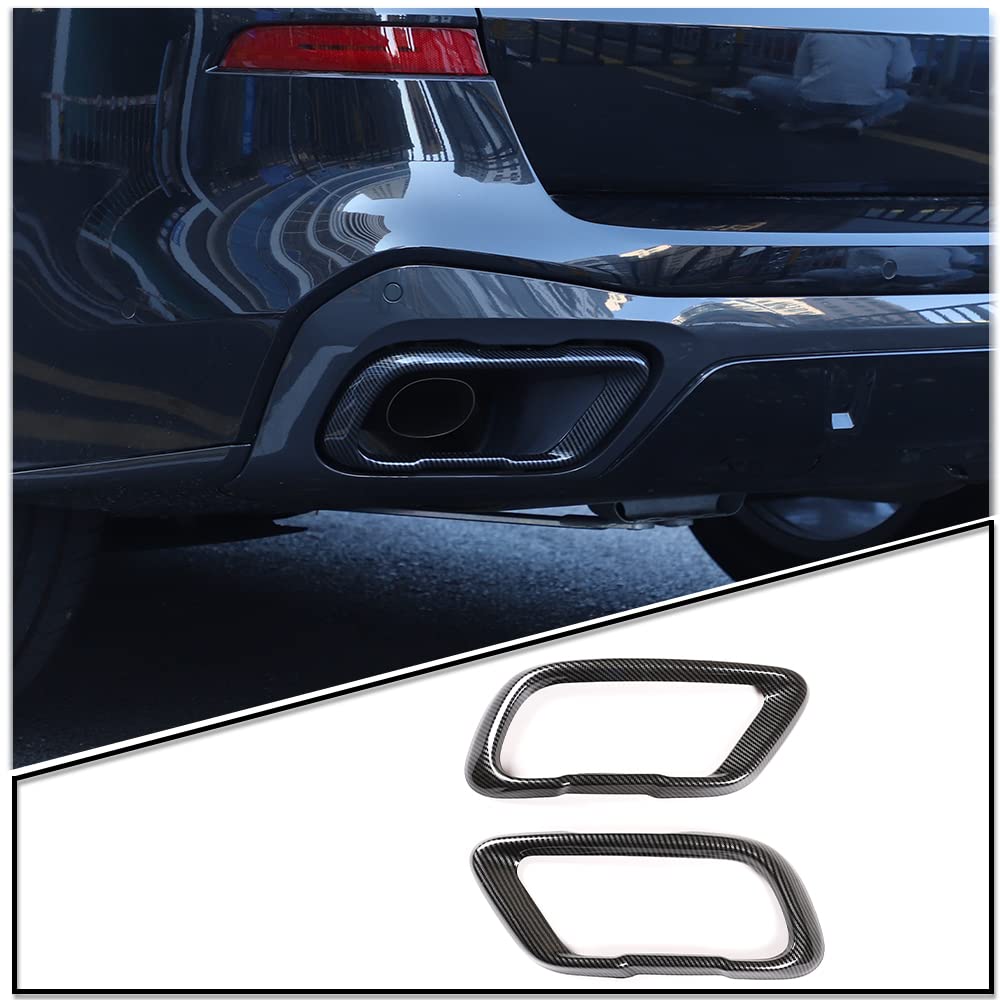 LLKUANG Stainless Car Tail Muffler Exhaust Pipe Output Cover for BMW X5 G05 X6 G06 X7 G07 2019-2024(Suitable For M Sports Versio