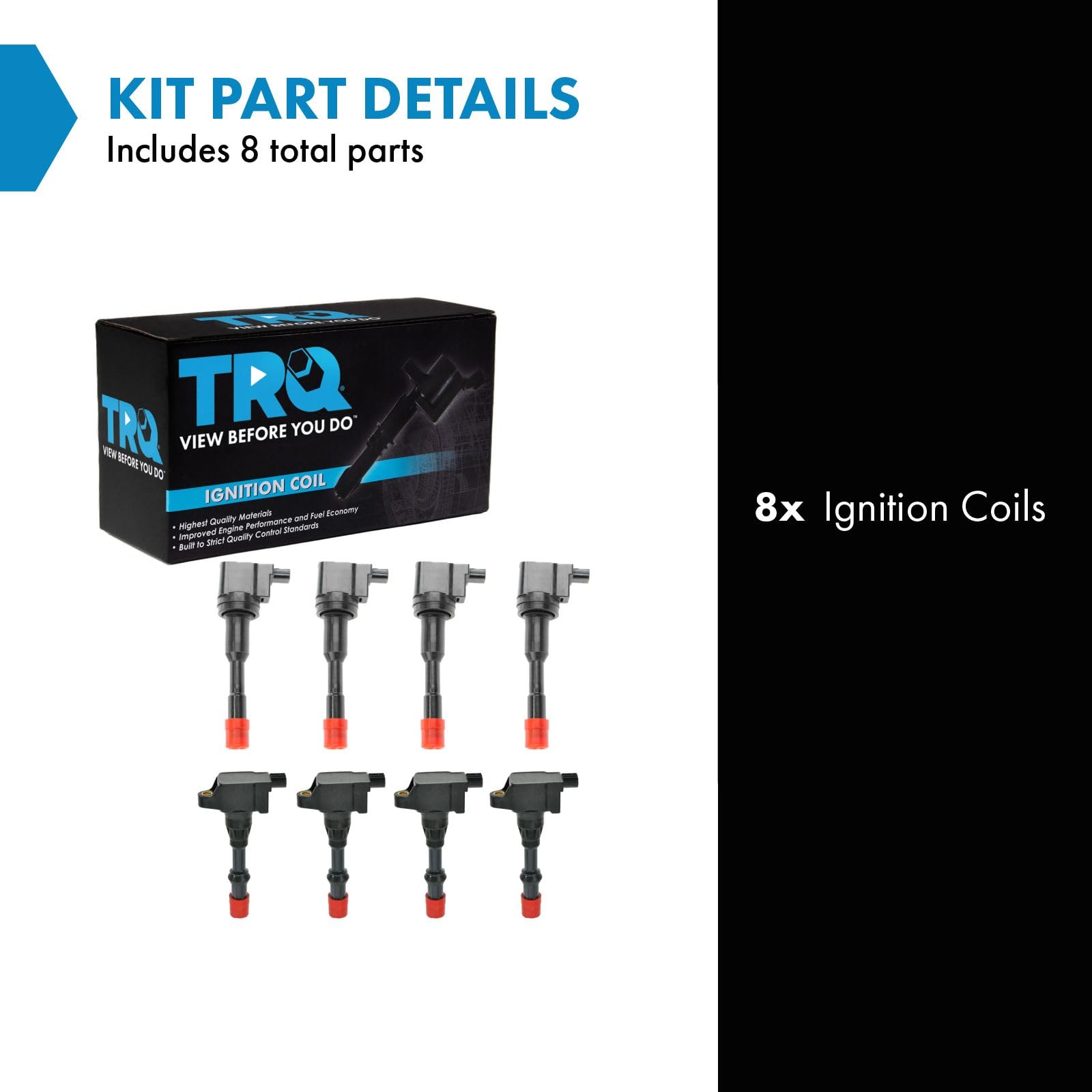 Trq Ignition Coil Set Compatible With 2003-2005 Honda Civic