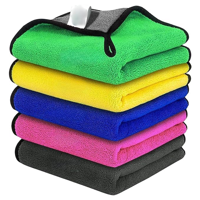 Microfiber Towel for Car Cleaning 500 GSM  Micro Fiber Cleaning Towel, Cloth for Dusting Washing & Mirror Glass Cleaning, Micro