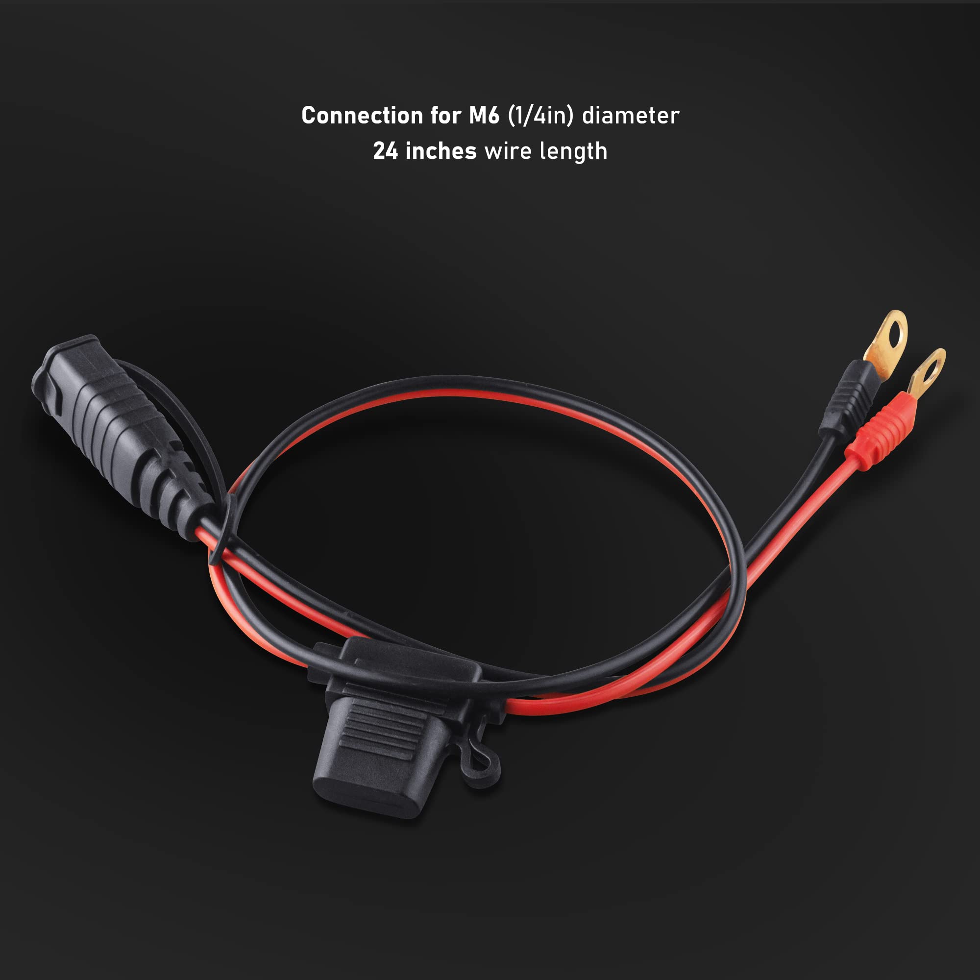 SafeAMP Wire Harness Compatible with NOCO GC002 X-Connect, M6 (1/4in) Eyelet Terminal Connector
