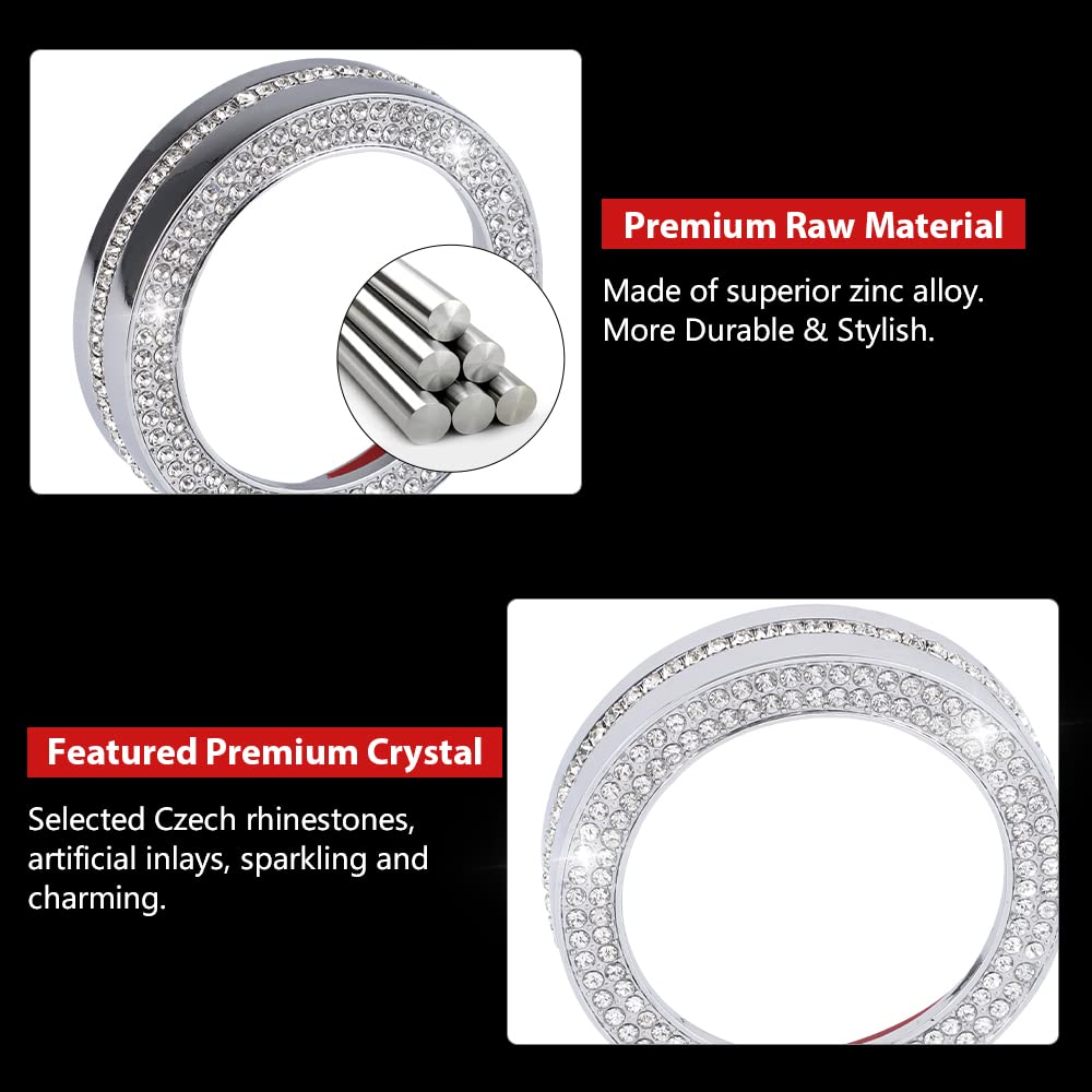 Pifoog Bling Explorer Accessories For Ford 2023 2022 2021 2020 Gear Shift Knob Cover Decal Crystal Prnd Switch Knobs Sticker Car