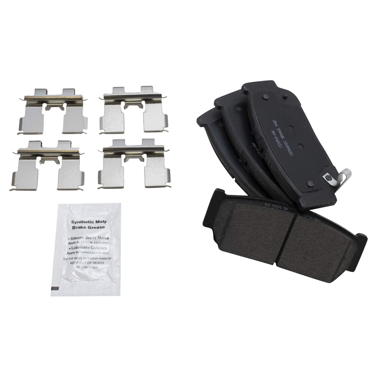 TRQ Rear Brake Pads Ceramic Compatible with 2007 Hyundai Entourage 2006 Kia Sedona 2003-2009 Sorento