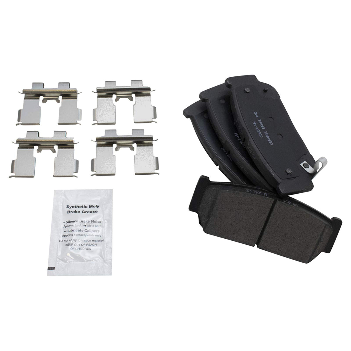 TRQ Rear Brake Pads Ceramic Compatible with 2007 Hyundai Entourage 2006 Kia Sedona 2003-2009 Sorento