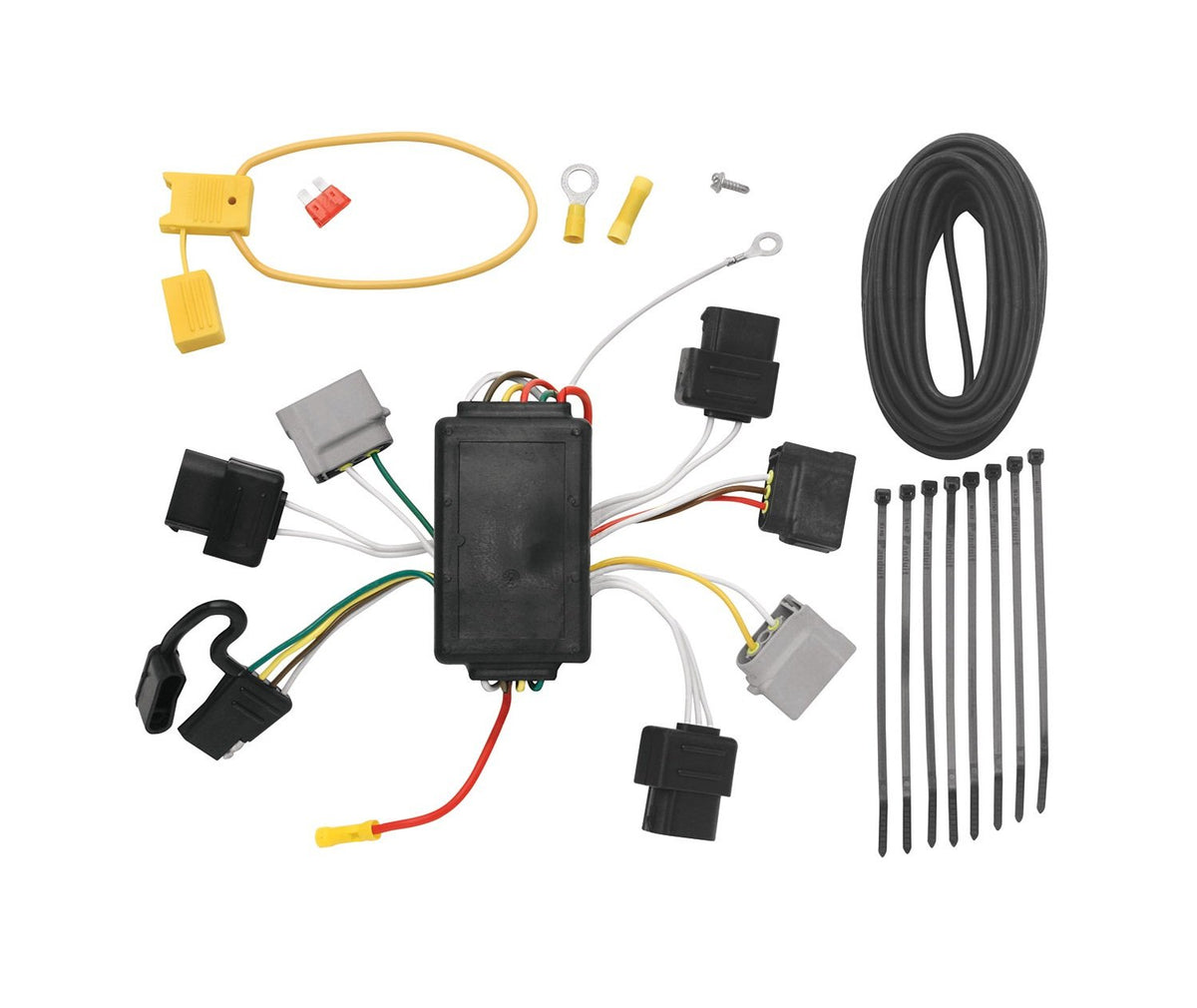 Tekonsha T-One T-Connector Harness, 4-Way Flat, Compatible with Select Ford Escape : Mazda Tribute Black