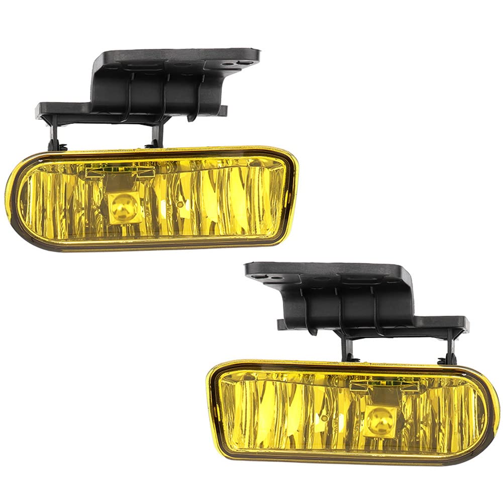Mayasaf Amber Lens Chevrolet Fog Light Pair Of Bumper Fog Lamp Assembly Fit 1999-02 Chevrolet Silverado 1500/2500/3500, 2000-200