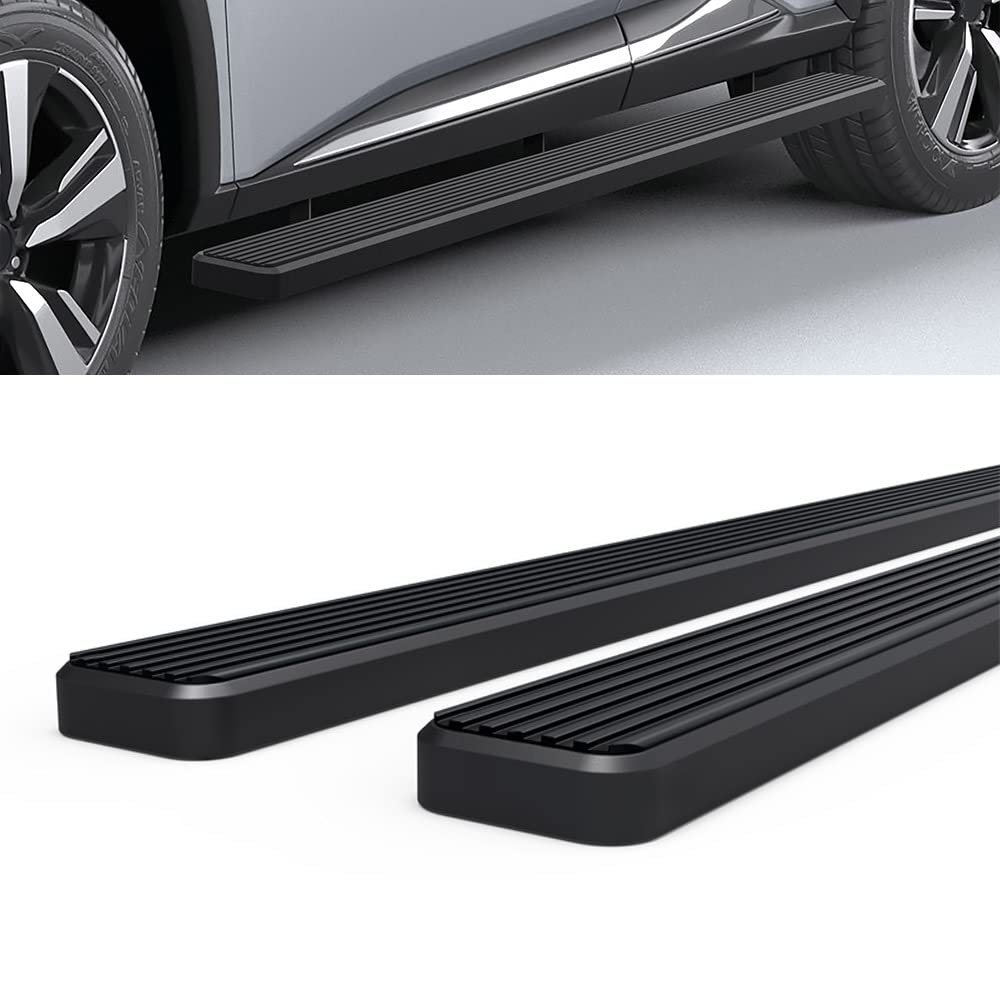 Hd Ridez Running Board 5' Black Compatible With Nissan Rogue 2021-2024 (Exclude Models With Ground Lighting System) (Nerf Bar Side Steps Side Bars)
