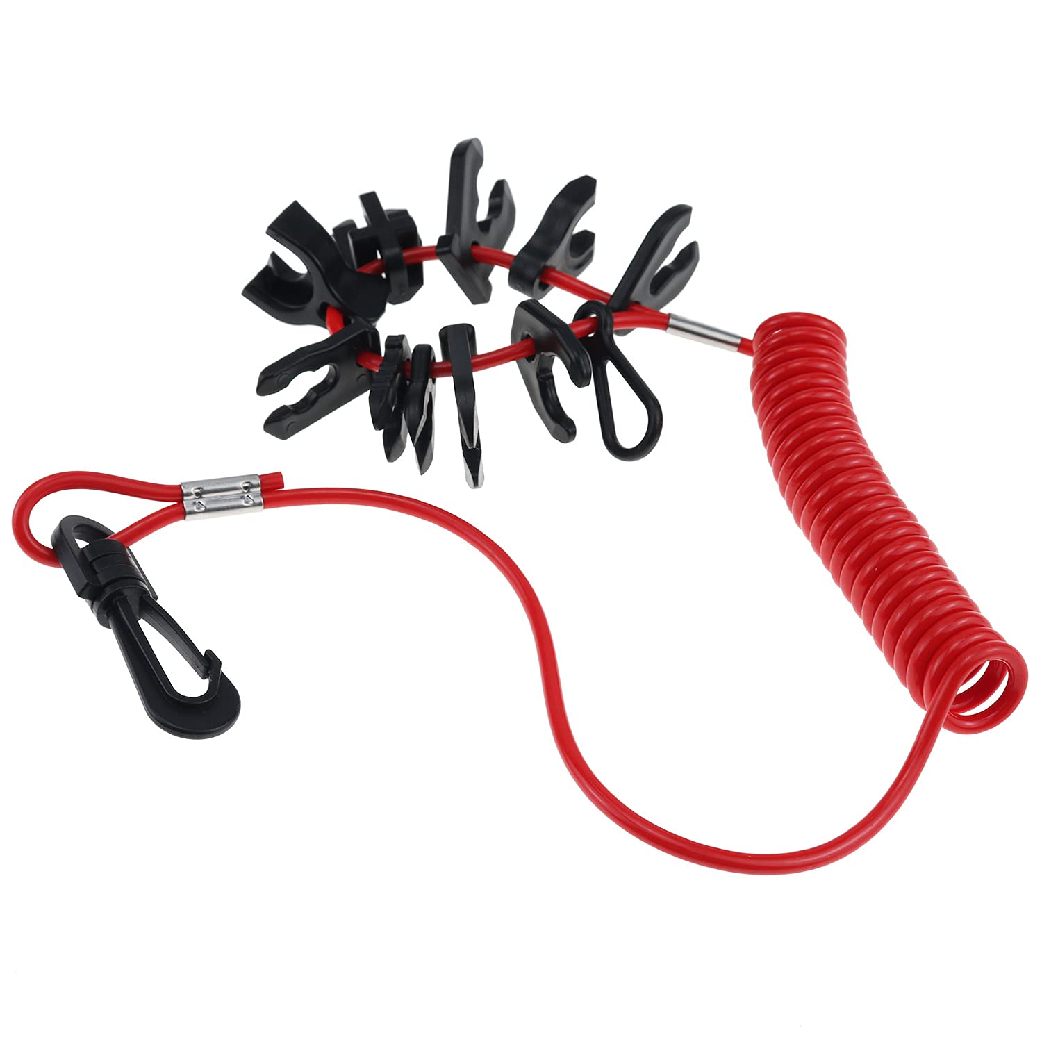 Holdia Universal Safety Kill Stop Switch With 11 Keys & Lanyard Compatible With Johnson Evinrude Yamaha Honda Omc Mercury Mariner Suzuki Tohatsu Boat Motor Outboards