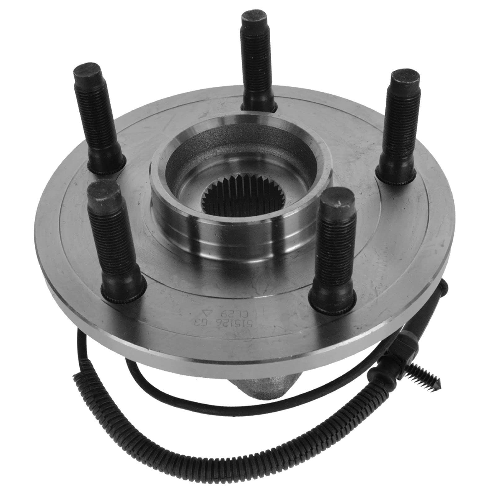 Trq Front Wheel Bearing & Hub Assembly With Abs Sensor Compatible With 2009-2010 Dodge Ram 1500 2011 Ram 1500