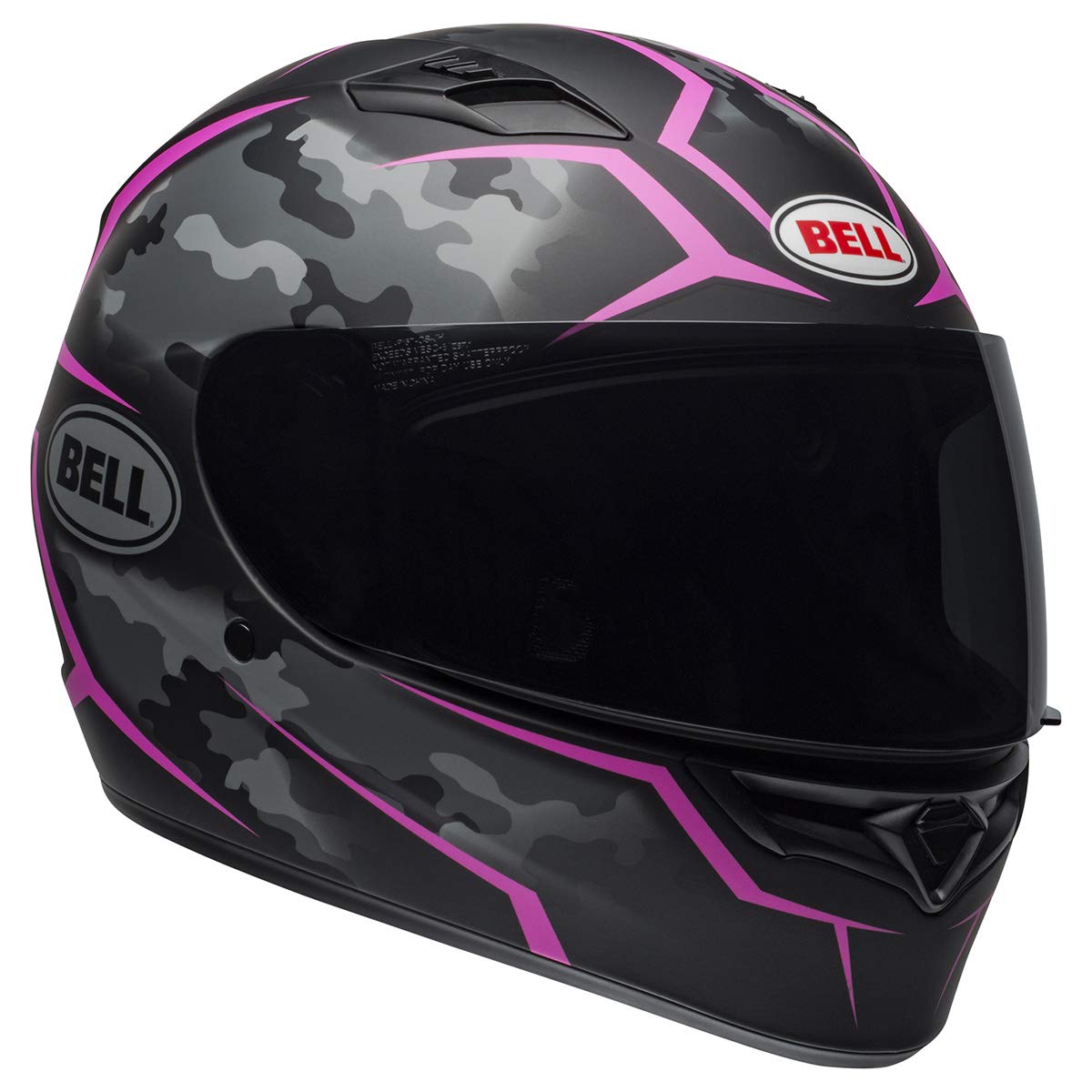 Bell Qualifier Full-Face Motorcycle Helmet (Stealth Camo Matte Black/Pink - 2X-Large)