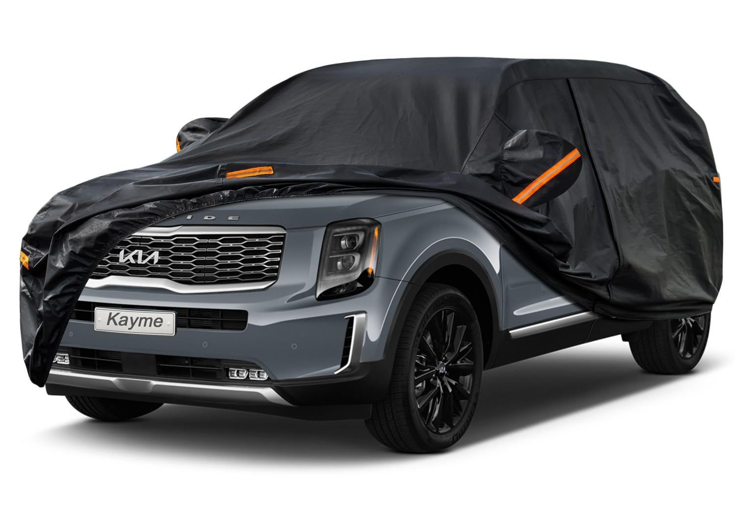 Kayme 7 Layers SUV Car Cover Custom Fit for Kia Telluride (2017-2024) Waterproof All Weather for Automobiles, Outdoor Full Cover