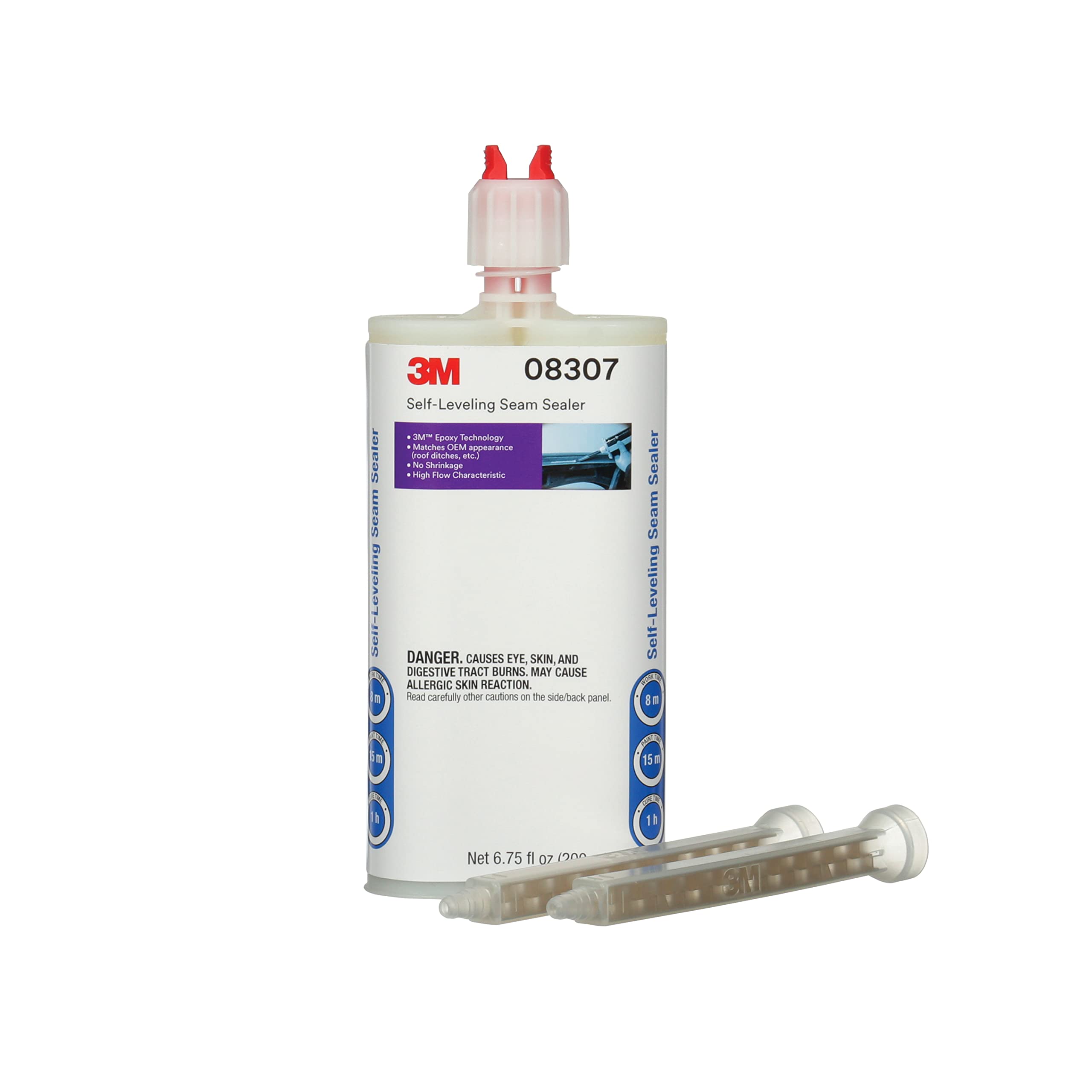 3M Self-Leveling Seam Sealer, 08307, Two-Part, Quick-Curing Epoxy, 200 Ml/6.75 Fl Oz Cartridge