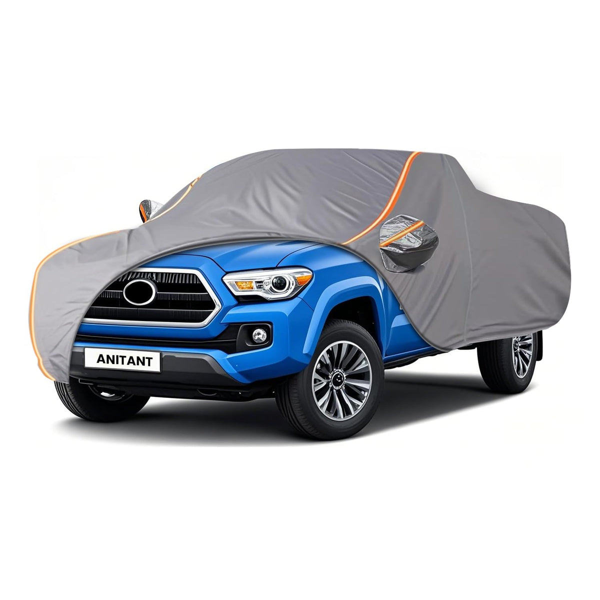 ANITANT Custom Fit Toyota Tacoma Car Cover for Tacoma 2005-2023 Outdoor Waterproof Car Cover All Weather with Door Zipper Cotton