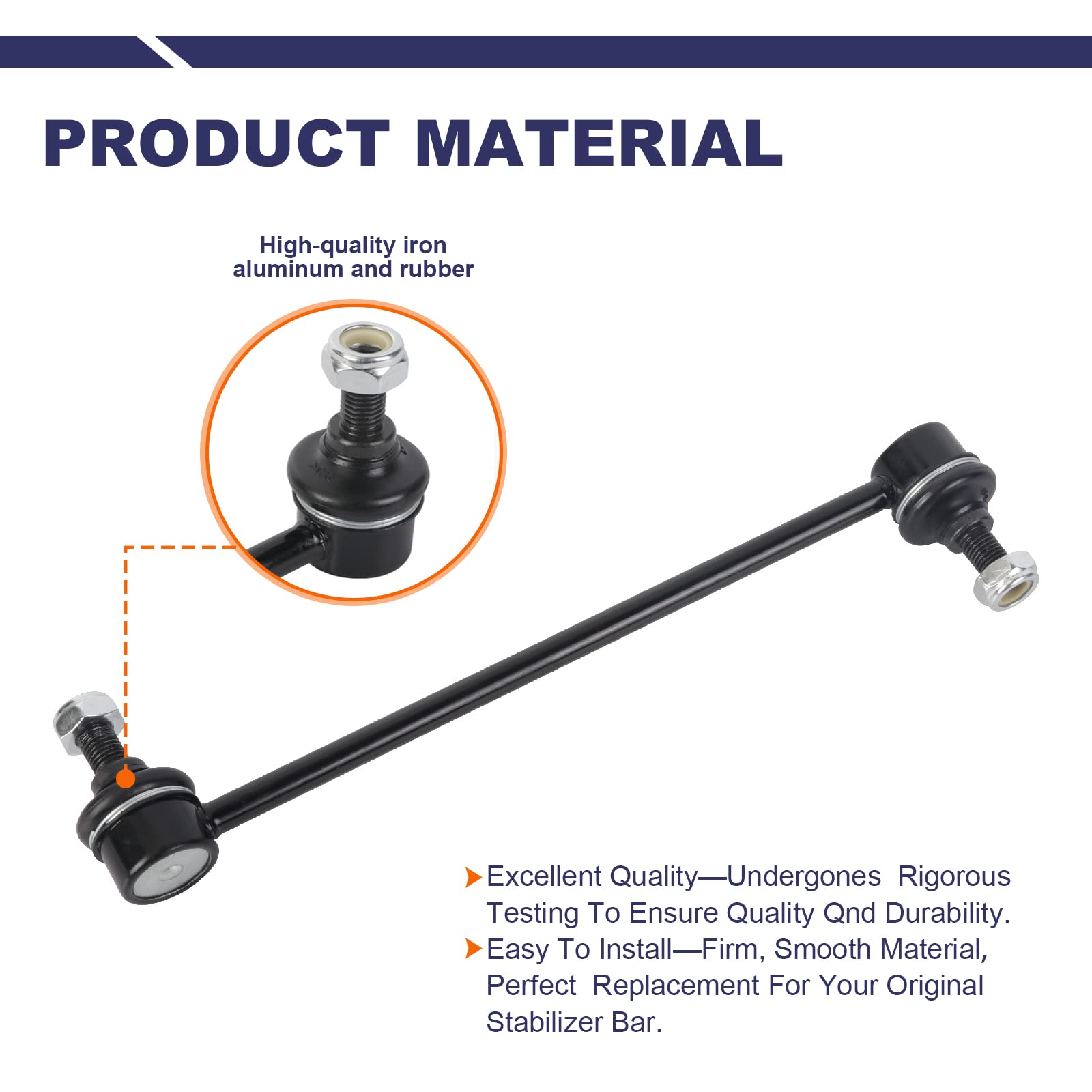 Stiueoav K80066 Sway Bar Link - Front Stabilizer End Link Compatible With 2000 2001 2002 2003 2004 2005 2006 2007 2008 2009 2010
